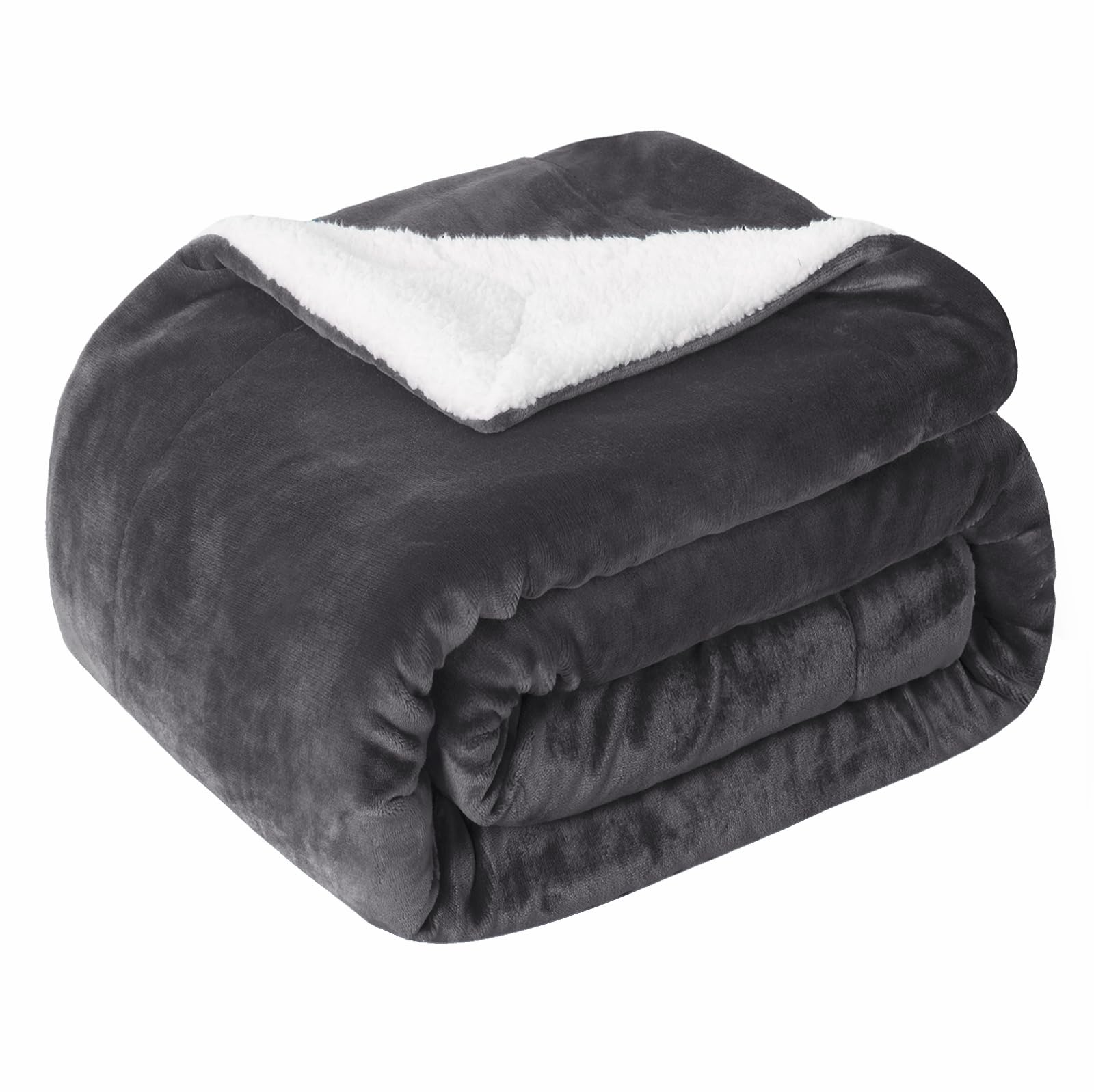 Dual-Layer Flannel & Sherpa Fleece Blanket – Ultra-Soft, Warm & Cozy Throw