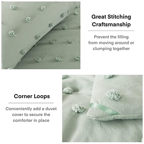 Tufted Dot Quilt Set – Minimalist Textured Design, Soft Microfiber Filling, Durable Stitching & Easy-Care Bedding