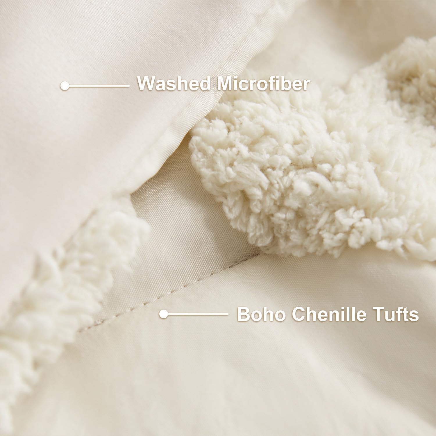 Heart Tufted Quilt Set – Boho-Inspired Design, Soft Microfiber Comfort, Durable Stitching & Easy-Care Bedding