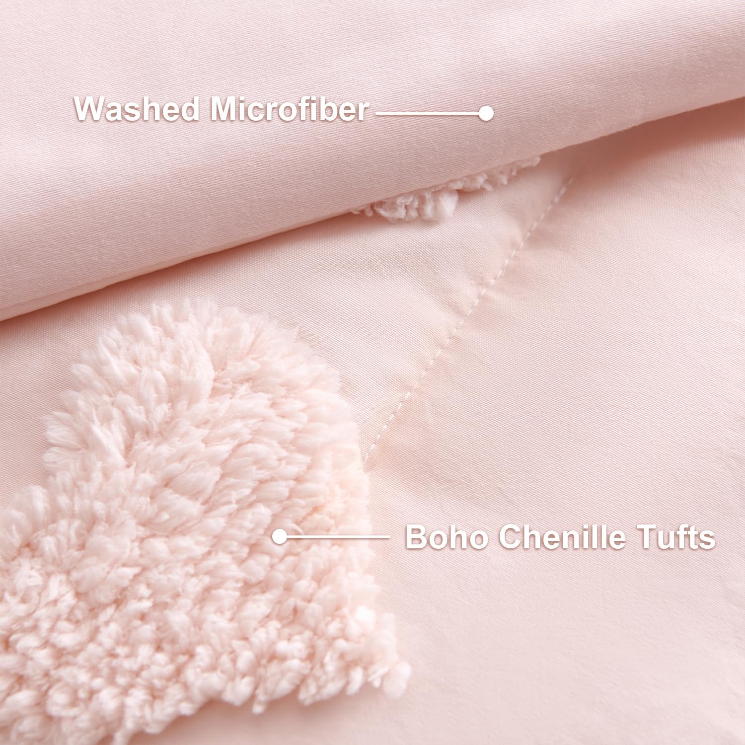 Heart Tufted Quilt Set – Boho-Inspired Design, Soft Microfiber Comfort, Durable Stitching & Easy-Care Bedding