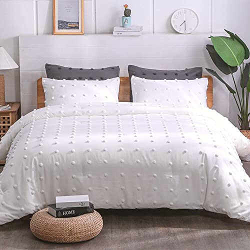 Tufted Dot Quilt Set – Minimalist Textured Design, Soft Microfiber Filling, Durable Stitching & Easy-Care Bedding