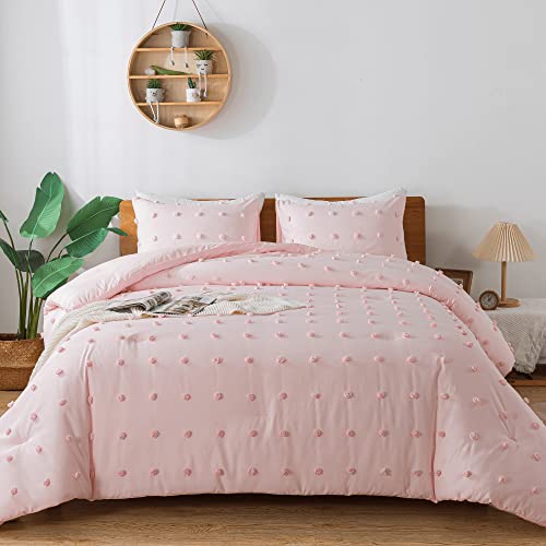 Tufted Dot Quilt Set – Minimalist Textured Design, Soft Microfiber Filling, Durable Stitching & Easy-Care Bedding