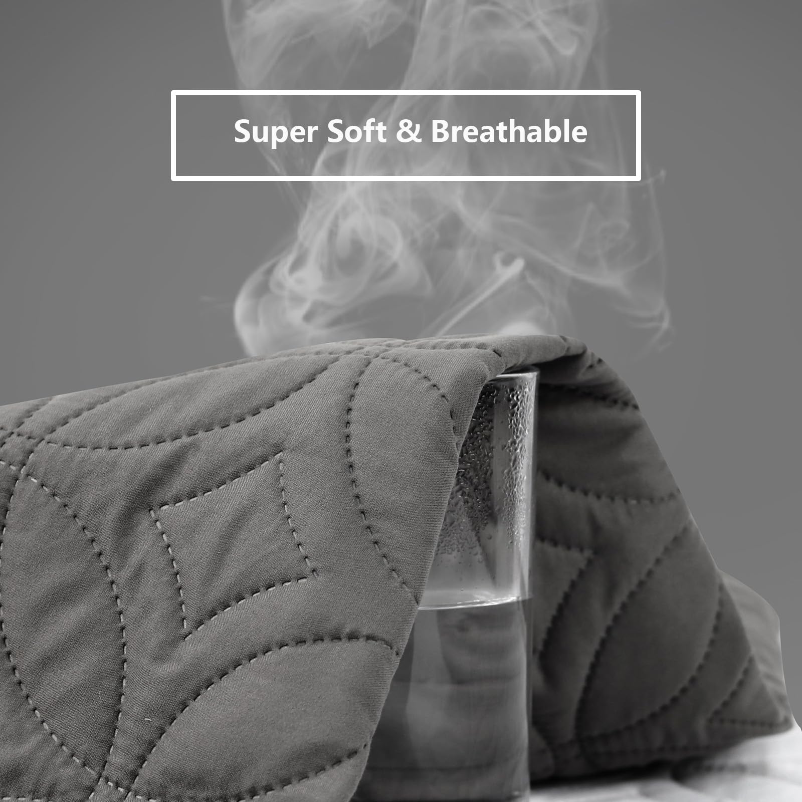 Microfiber Waterproof Mattress Protector with Coin-Pattern Design