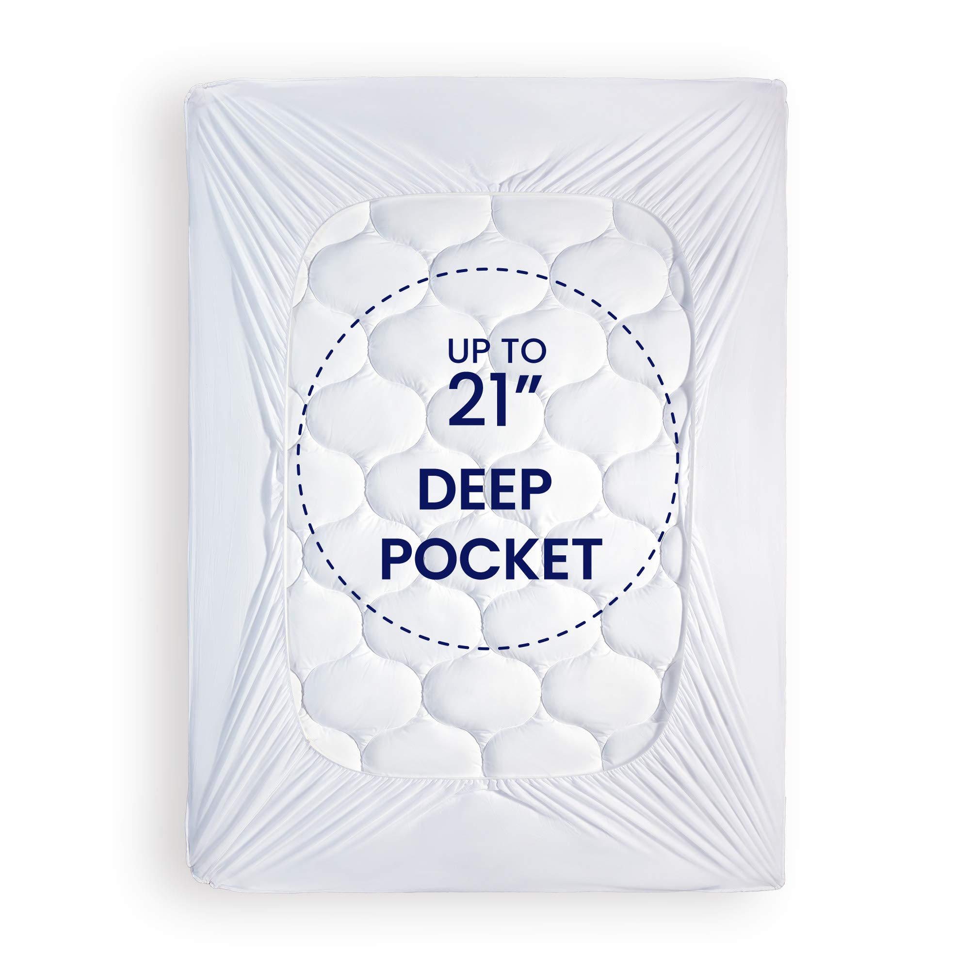 Microfiber Onion-Quilted Waterproof Mattress Protector with Deep Pocket