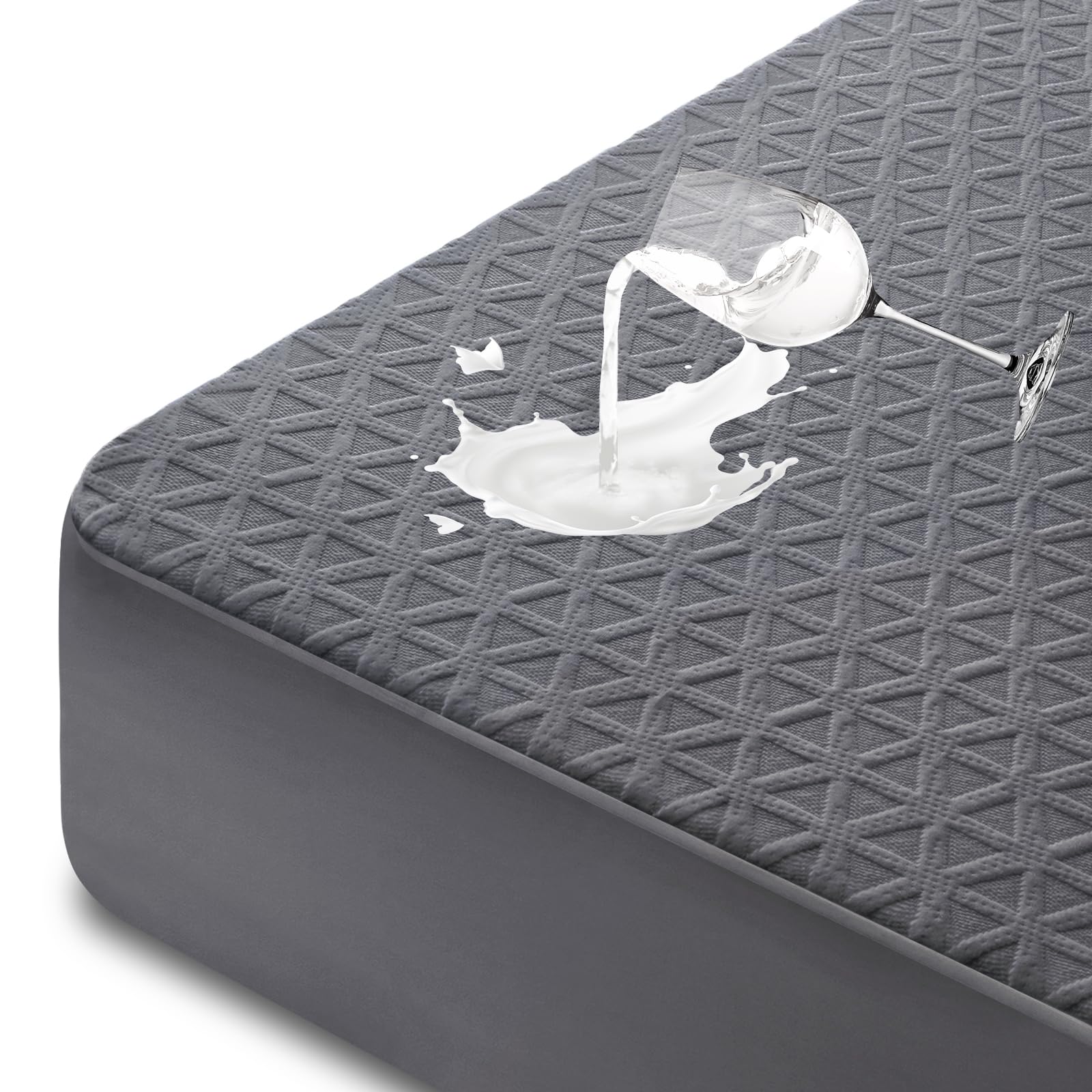 3D Air Fabric Waterproof Mattress Protector with Deep Pocket