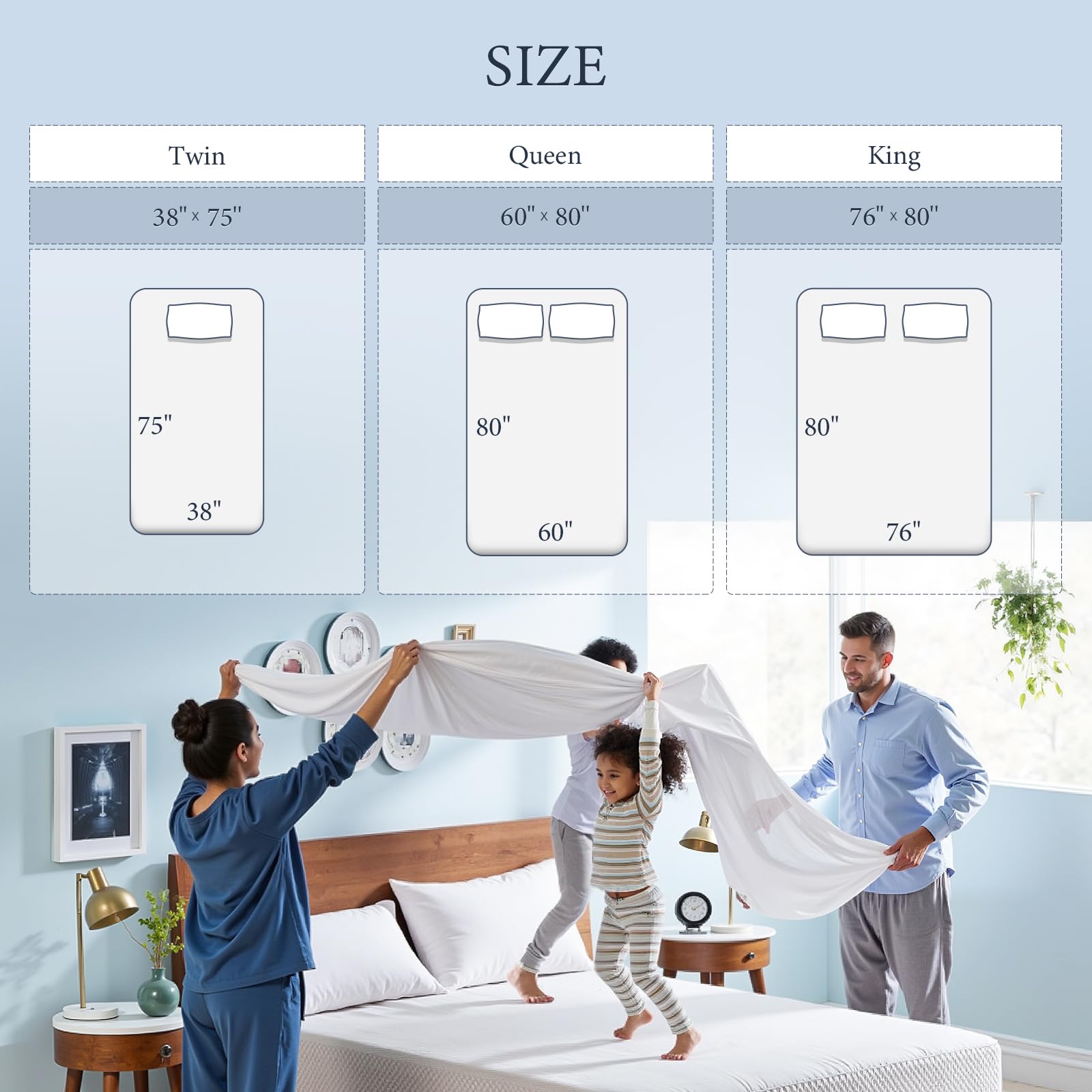 Cooling Breathable Waterproof Fitted Mattress Protector – Deep Pocket, TPU Backing, Soft & Durable