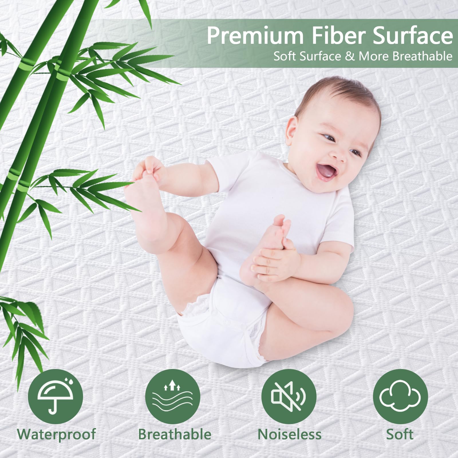3D Air Fabric Waterproof Mattress Protector with Deep Pocket