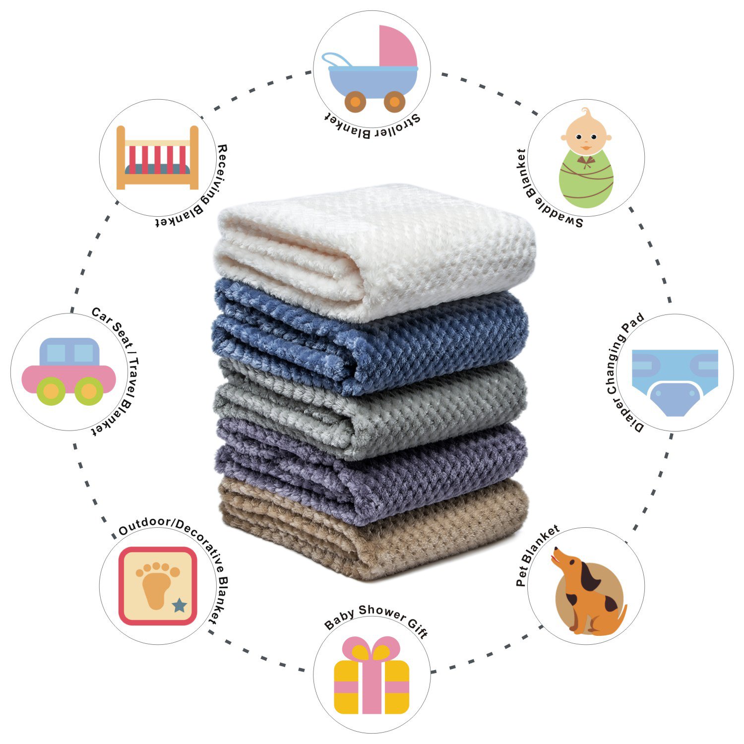 Ultra-Soft Plush Textured Fleece Blanket