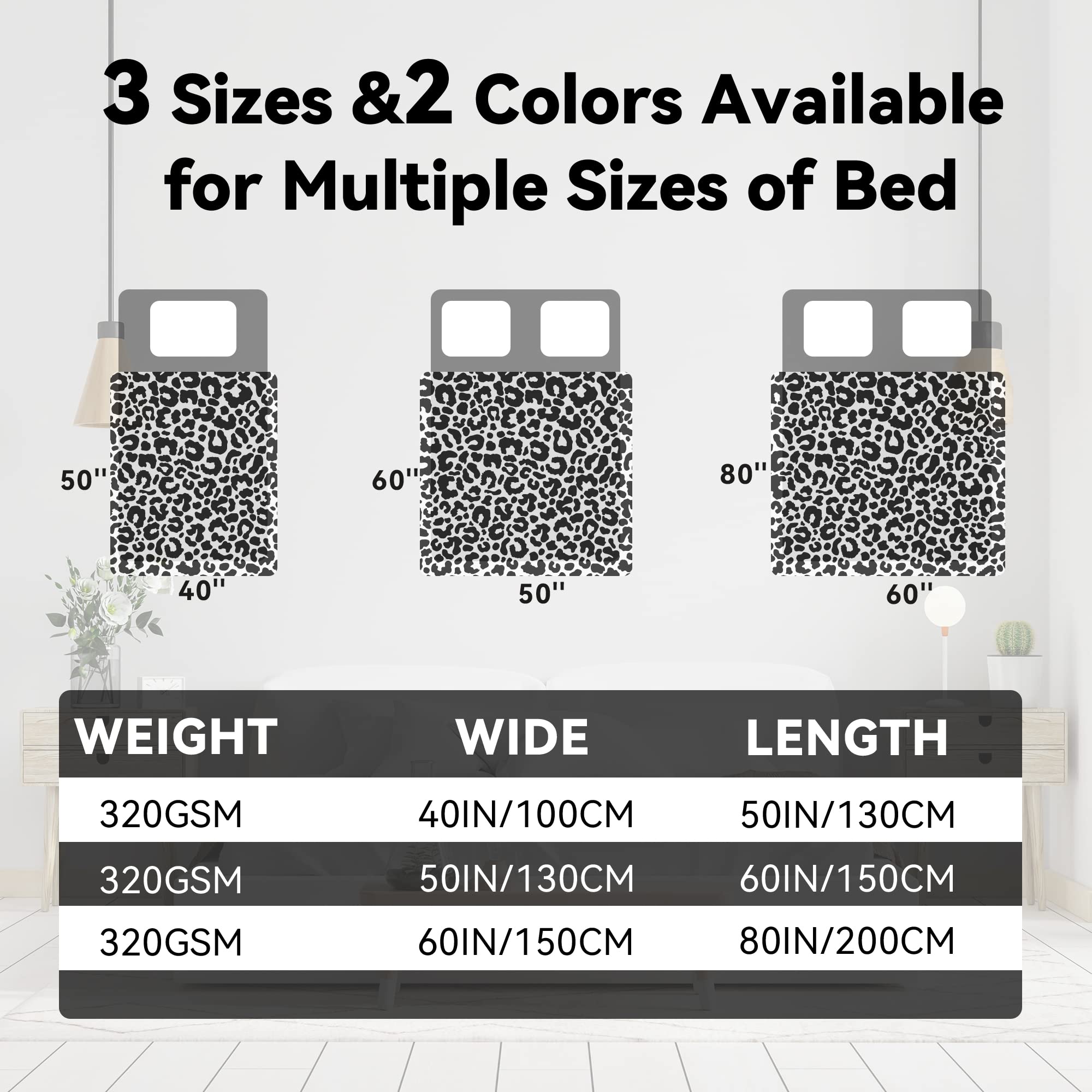 Leopard Print Fleece Throw Blanket