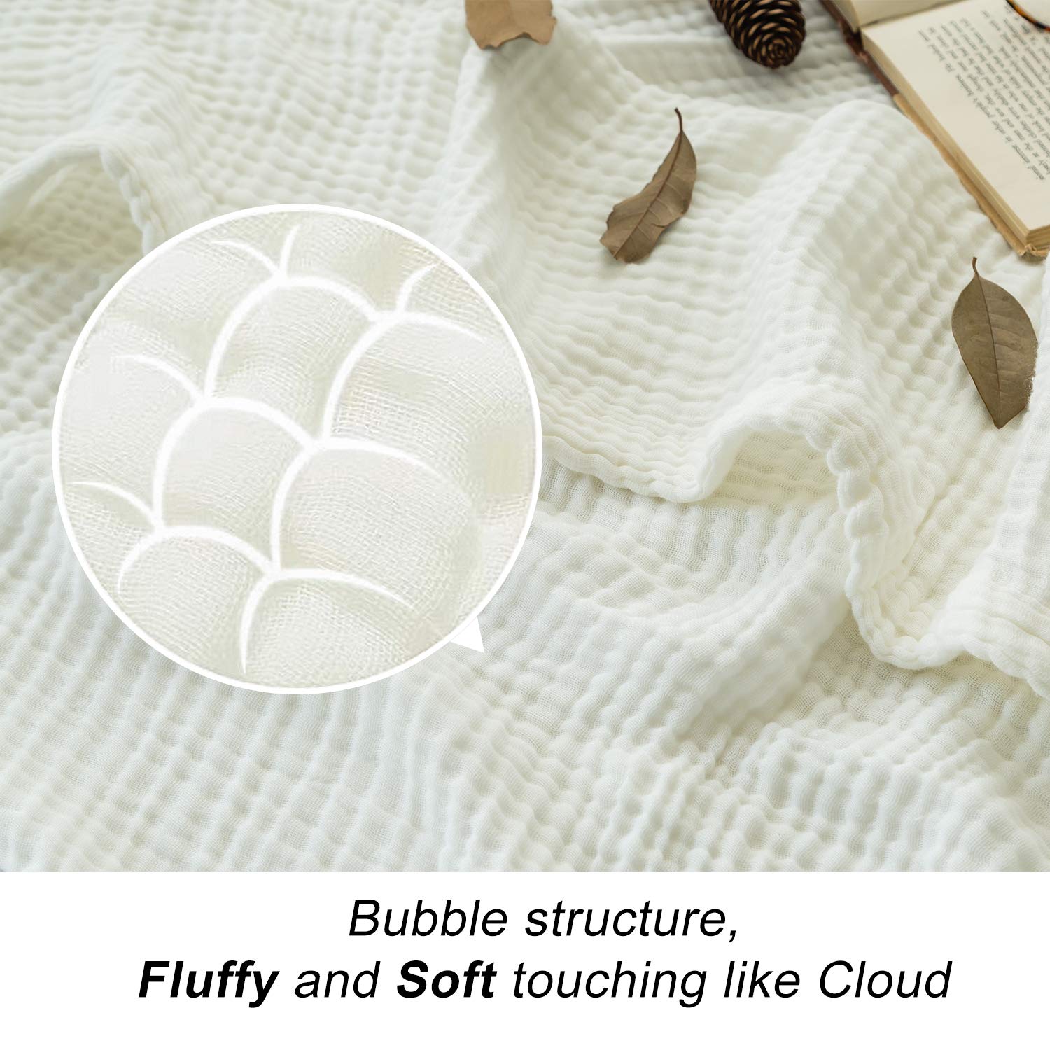 100% Cotton Gauze Blanket – 4-Layer Muslin Throw