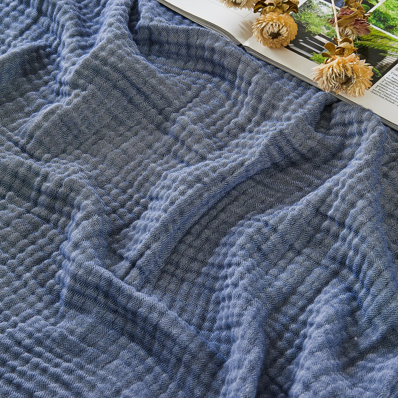 100% Cotton Gauze Blanket – 4-Layer Muslin Throw