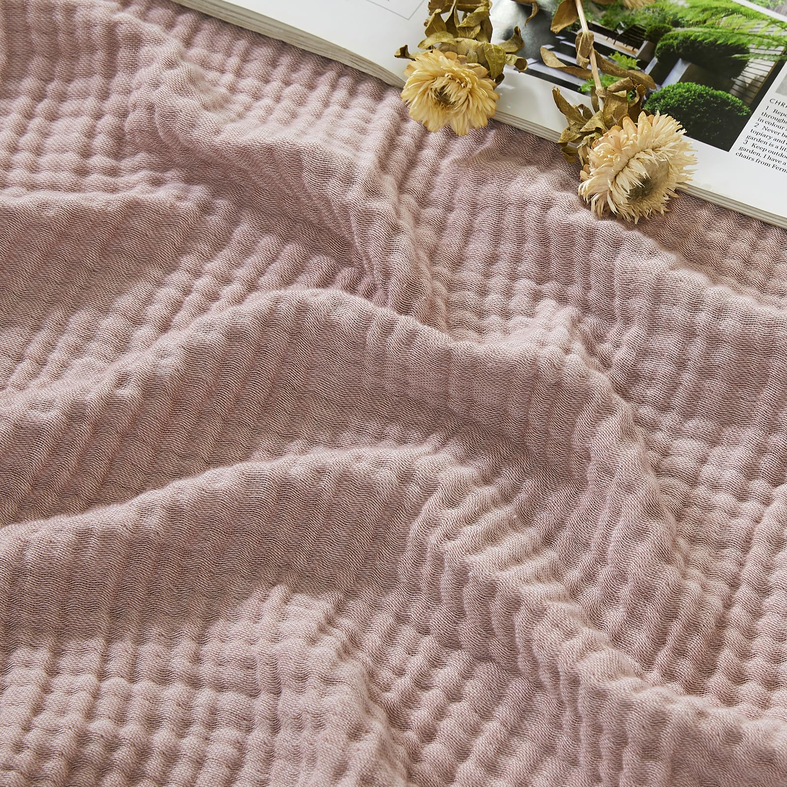 100% Cotton Gauze Blanket – 4-Layer Muslin Throw