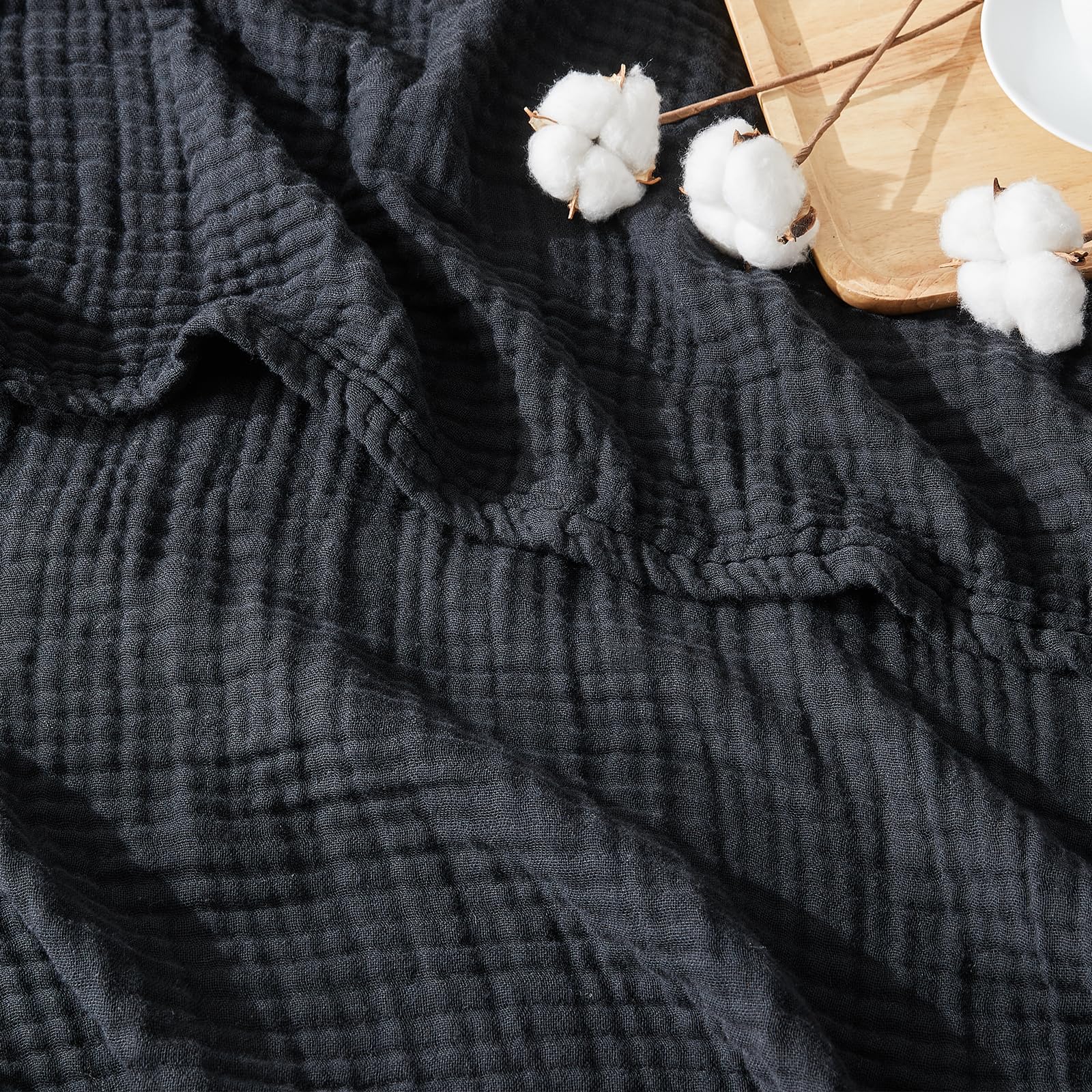 100% Cotton Gauze Blanket – 4-Layer Muslin Throw