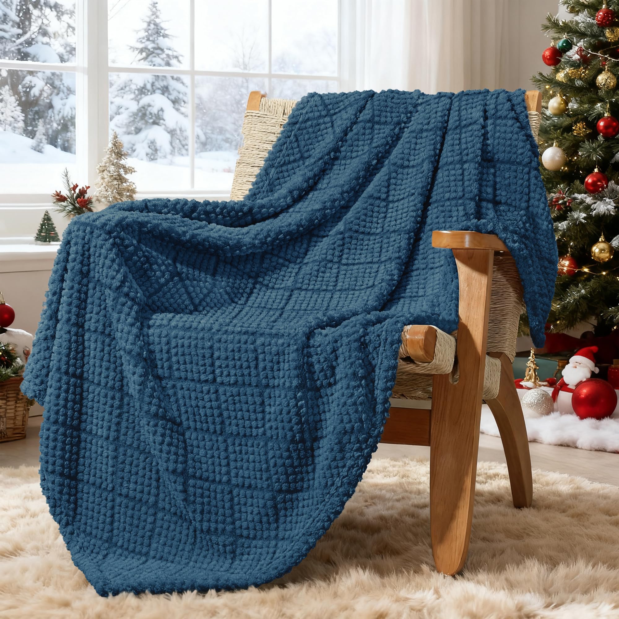 Soft and Fluffy Dot-Texture Fleece Throw Blanket