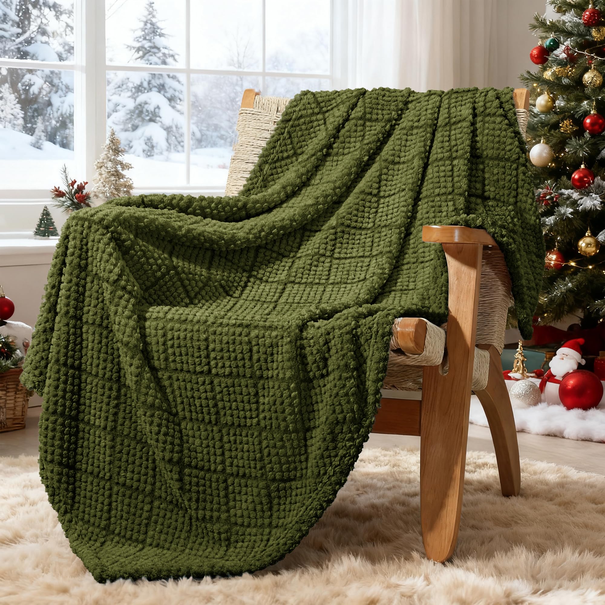Soft and Fluffy Dot-Texture Fleece Throw Blanket