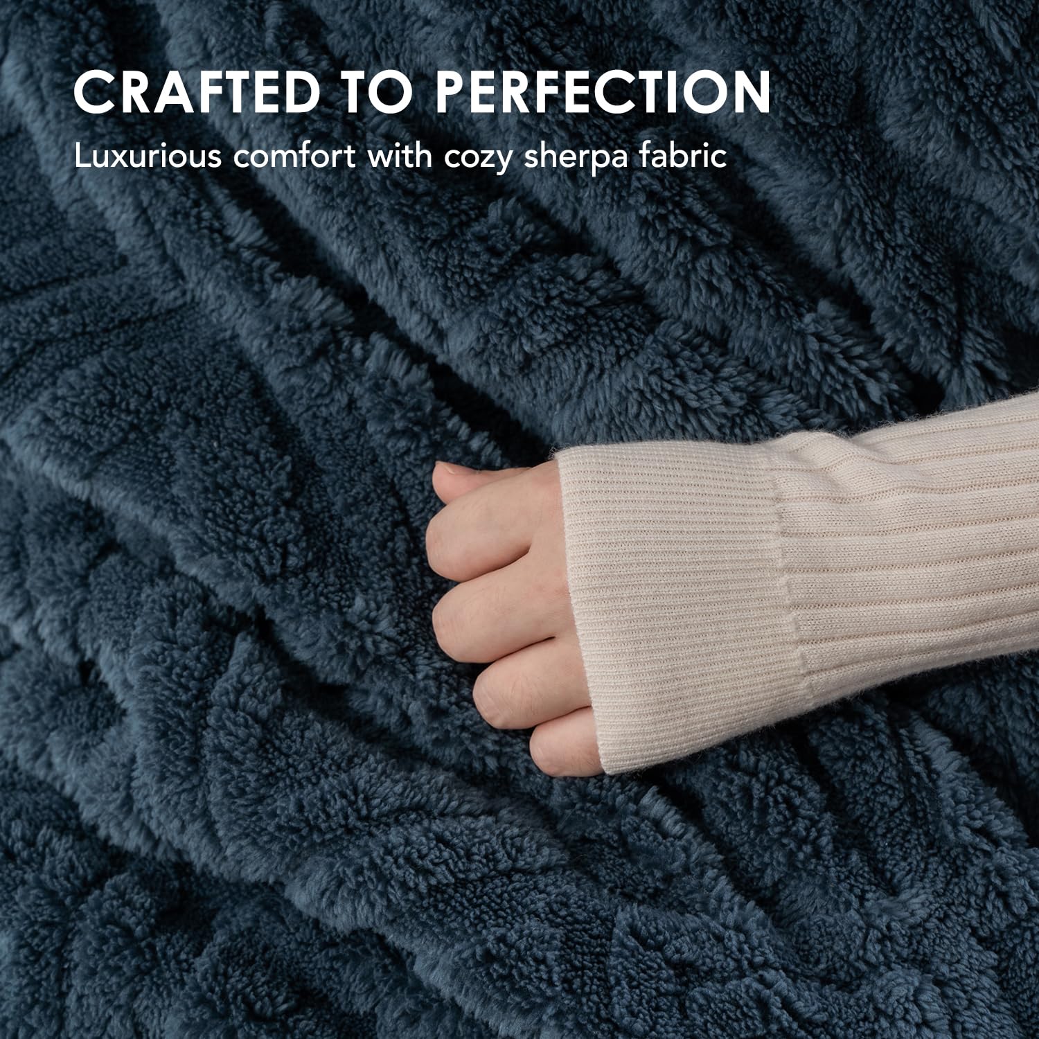 Bohemian Diamond Pattern Sherpa Throw Blanket