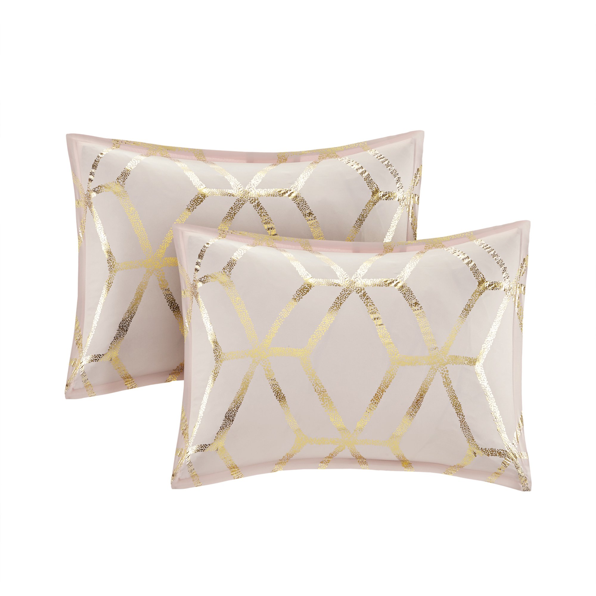 Modern Geometric Gold Metallic Print Quilt – Soft, Lightweight, and Stylish