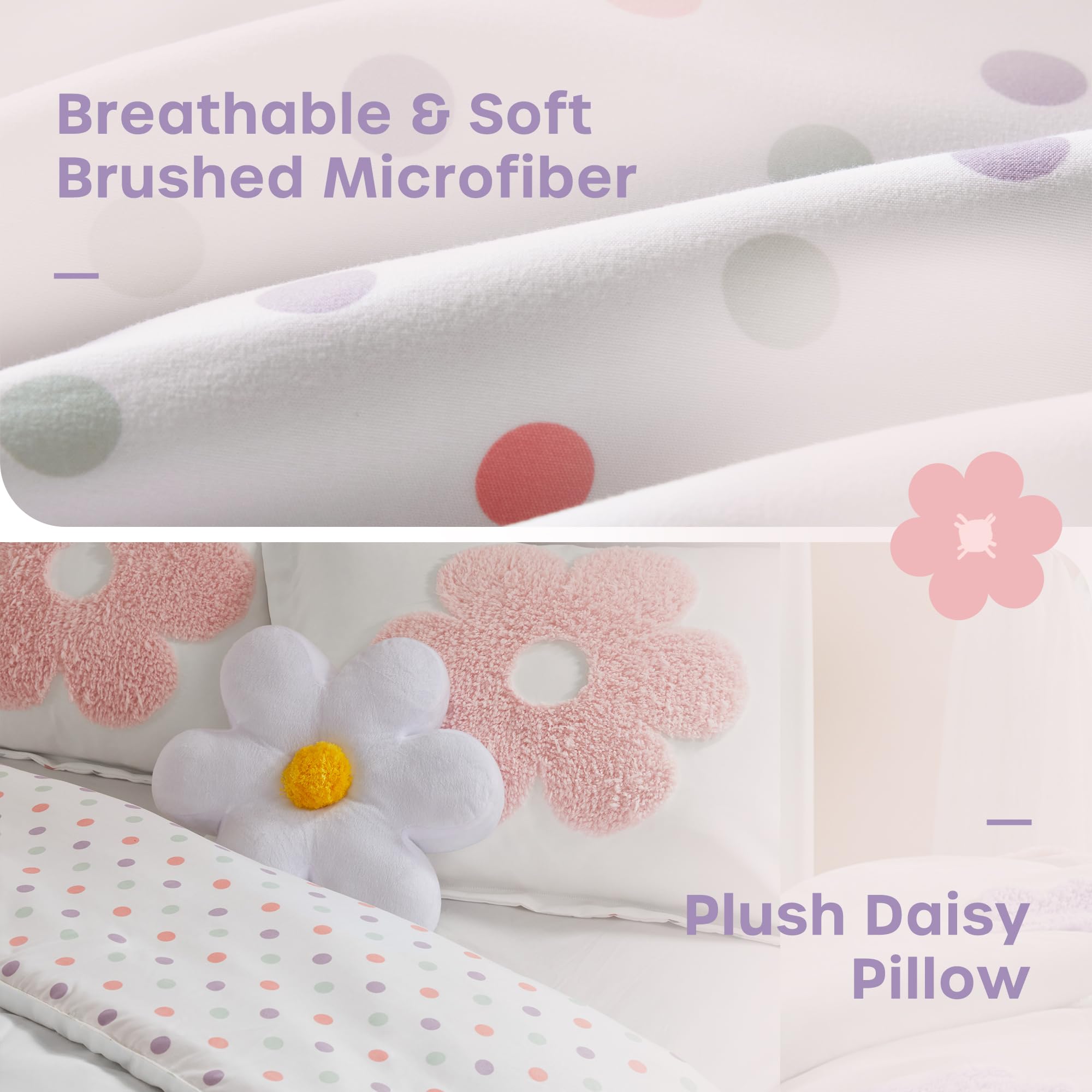 Tufted Chenille Floral Comforter Set – Playful Colors & Cozy All-Season Feel