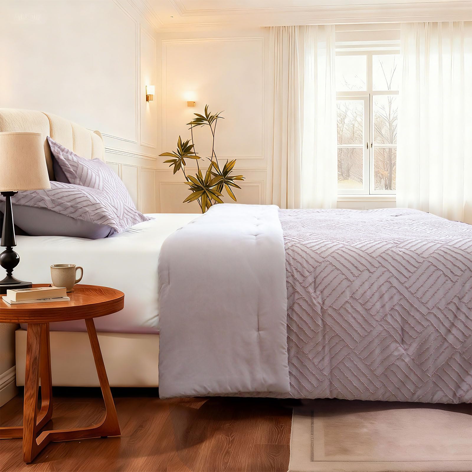 Clipped Jacquard Comforter Set – Bohemian Texture & Year-Round Softness
