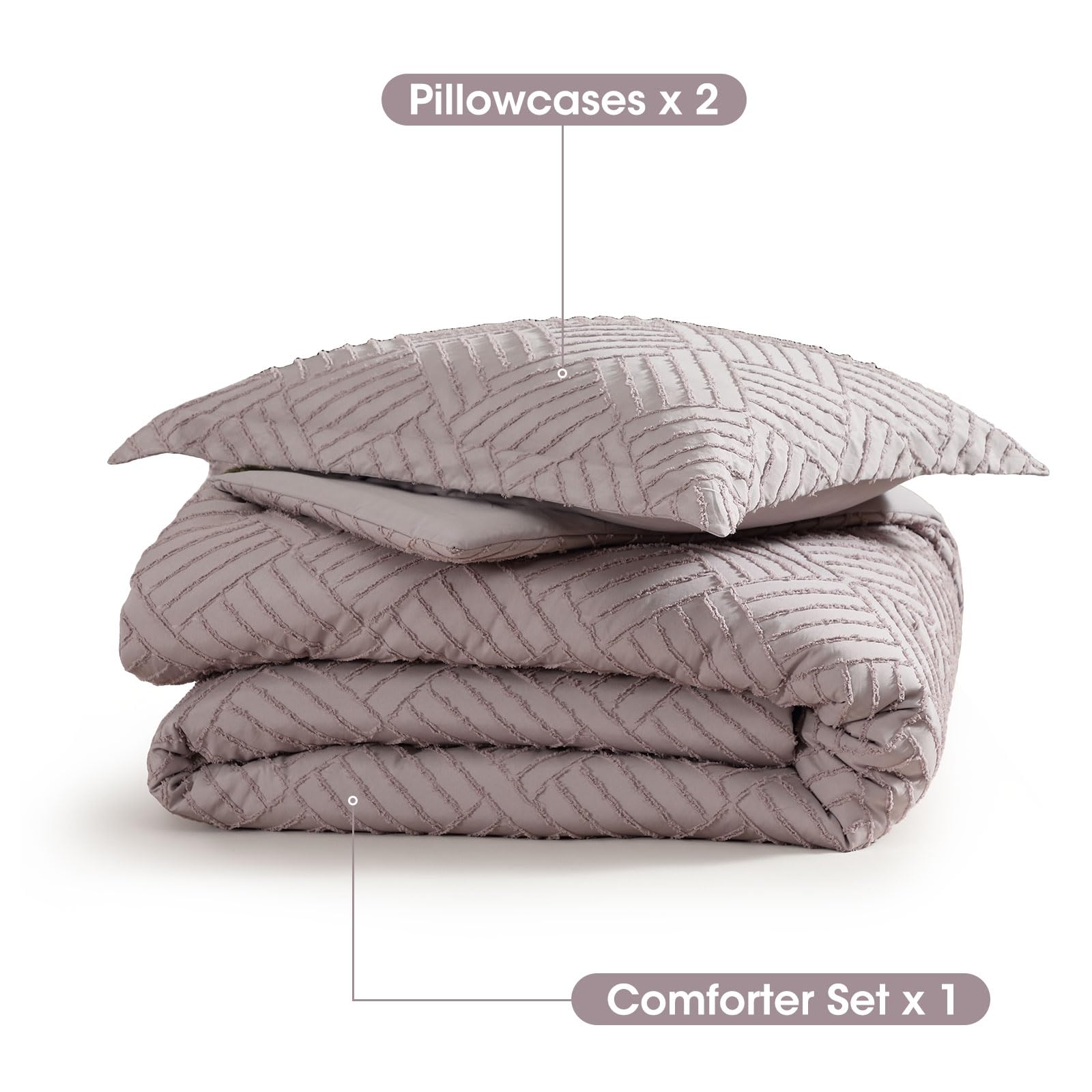Clipped Jacquard Comforter Set – Bohemian Texture & Year-Round Softness