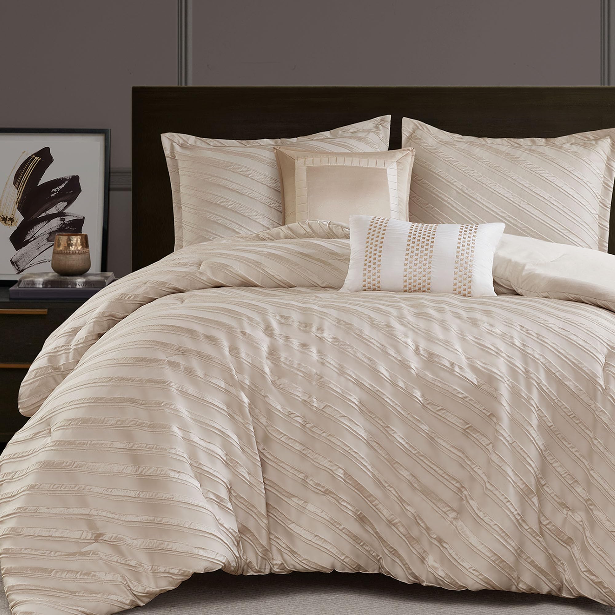 Jacquard Comforter Set – Modern Twill Texture & All-Season Softness