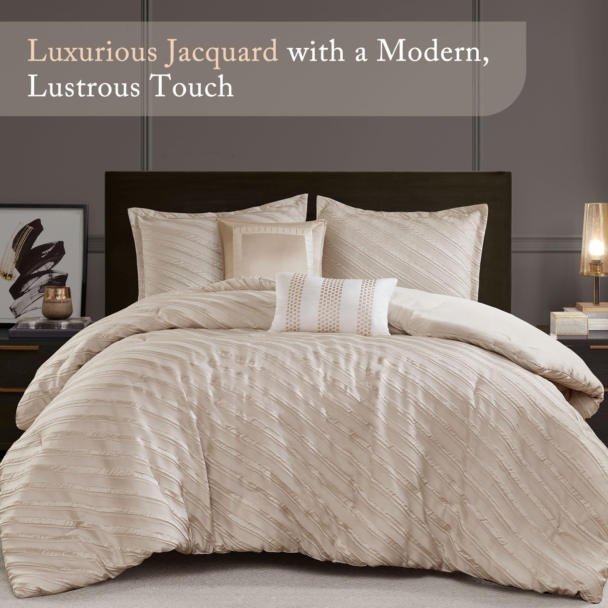 Jacquard Comforter Set – Modern Twill Texture & All-Season Softness