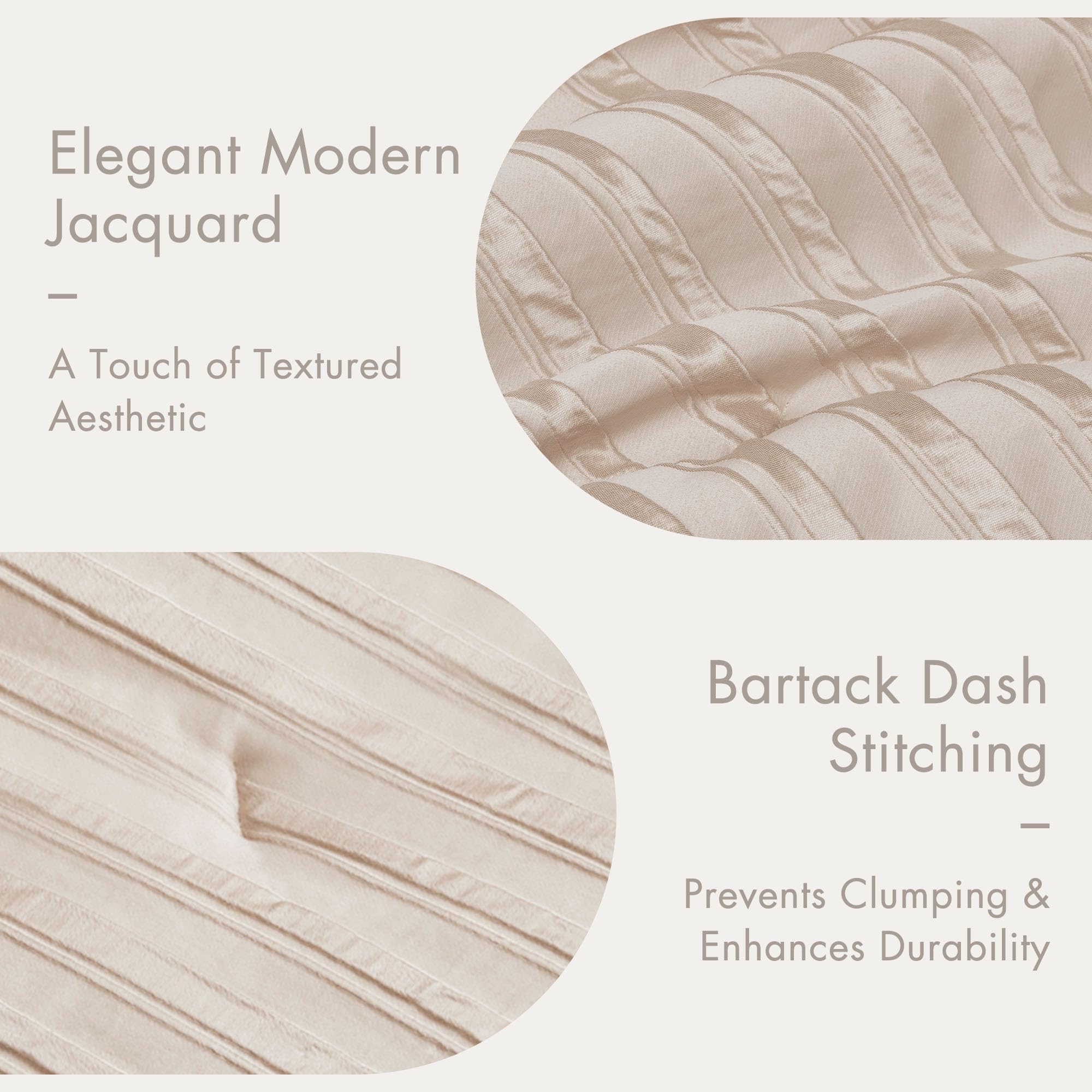 Jacquard Comforter Set – Modern Twill Texture & All-Season Softness