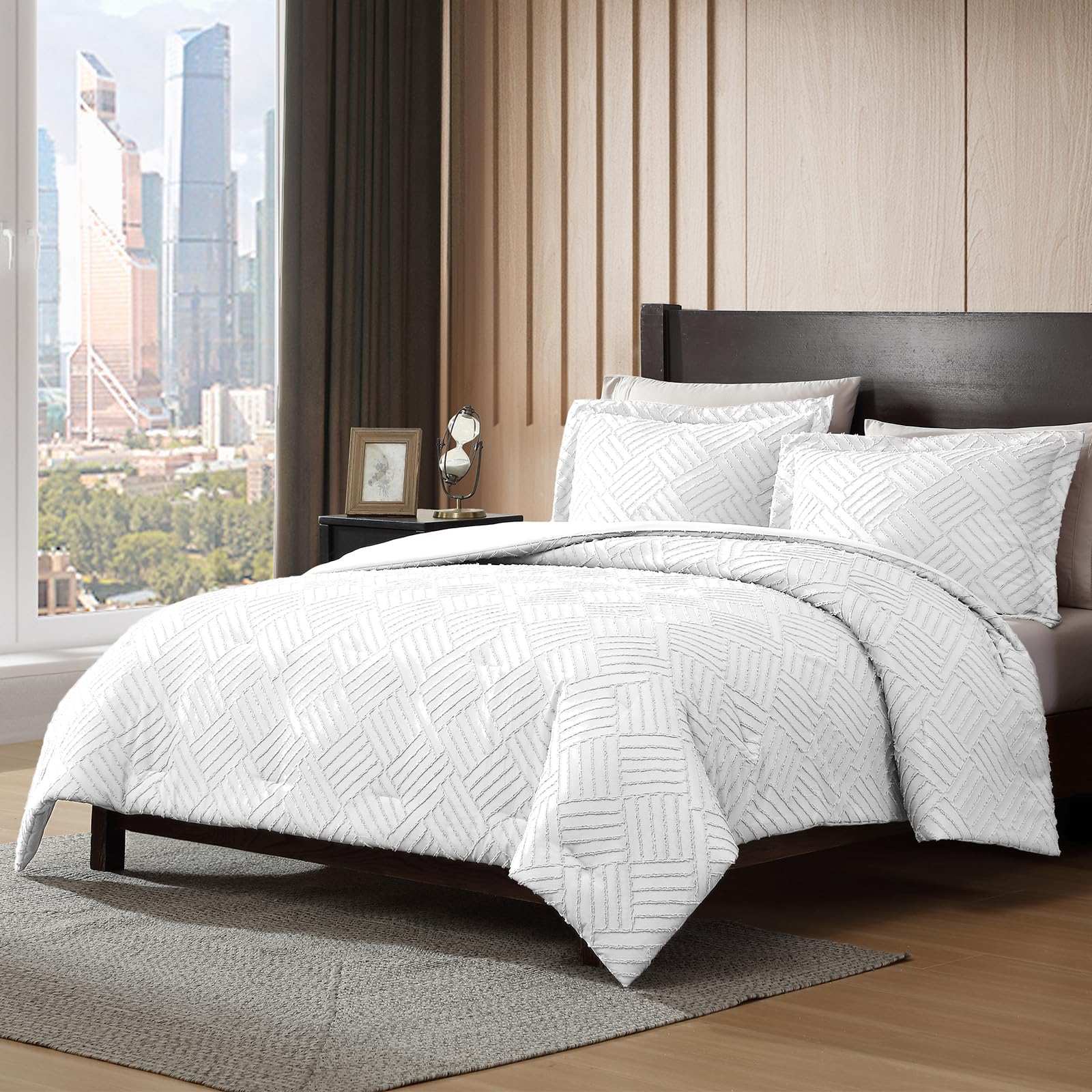 Clipped Jacquard Comforter Set – Bohemian Texture & Year-Round Softness