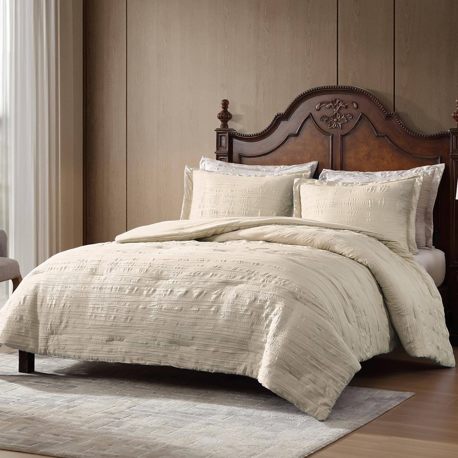 Clipped Jacquard Comforter Set – Bohemian Texture & Year-Round Softness