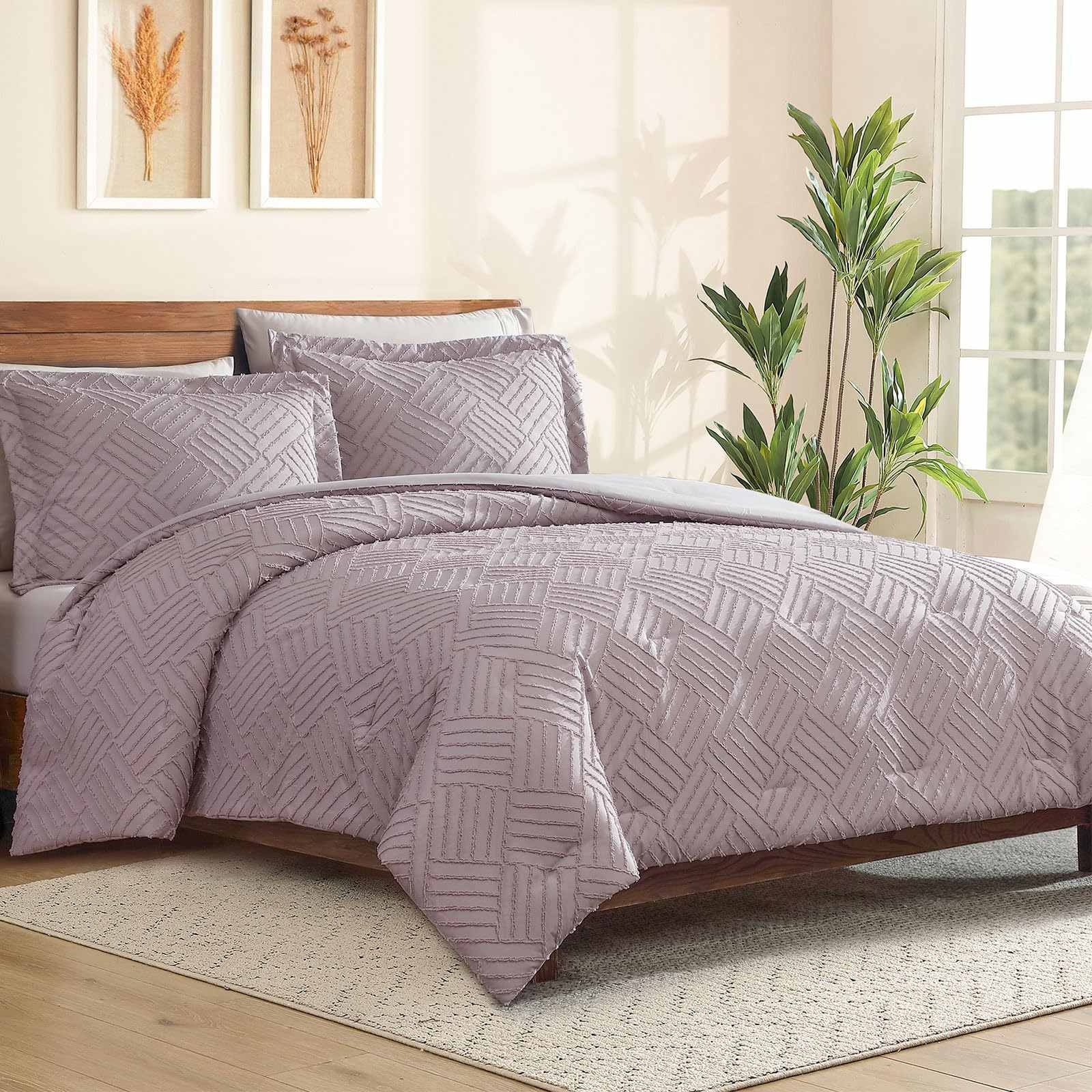 Clipped Jacquard Comforter Set – Bohemian Texture & Year-Round Softness
