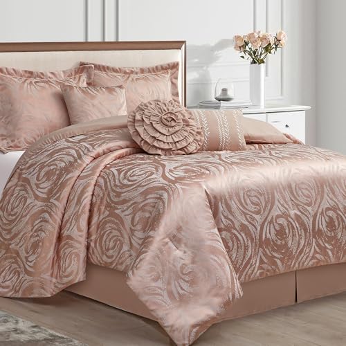 Rose Jacquard Comforter Set – Soft, Elegant & Luxuriously Textured