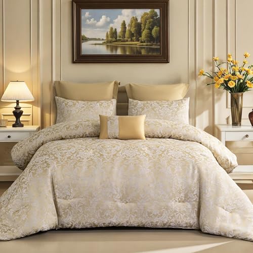 Satin Jacquard Comforter Set – Elegant Woven Design