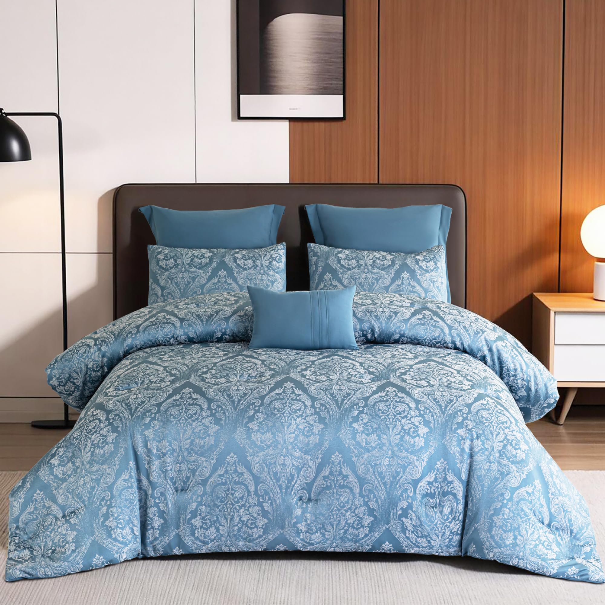 Satin Jacquard Comforter Set – Elegant Woven Design
