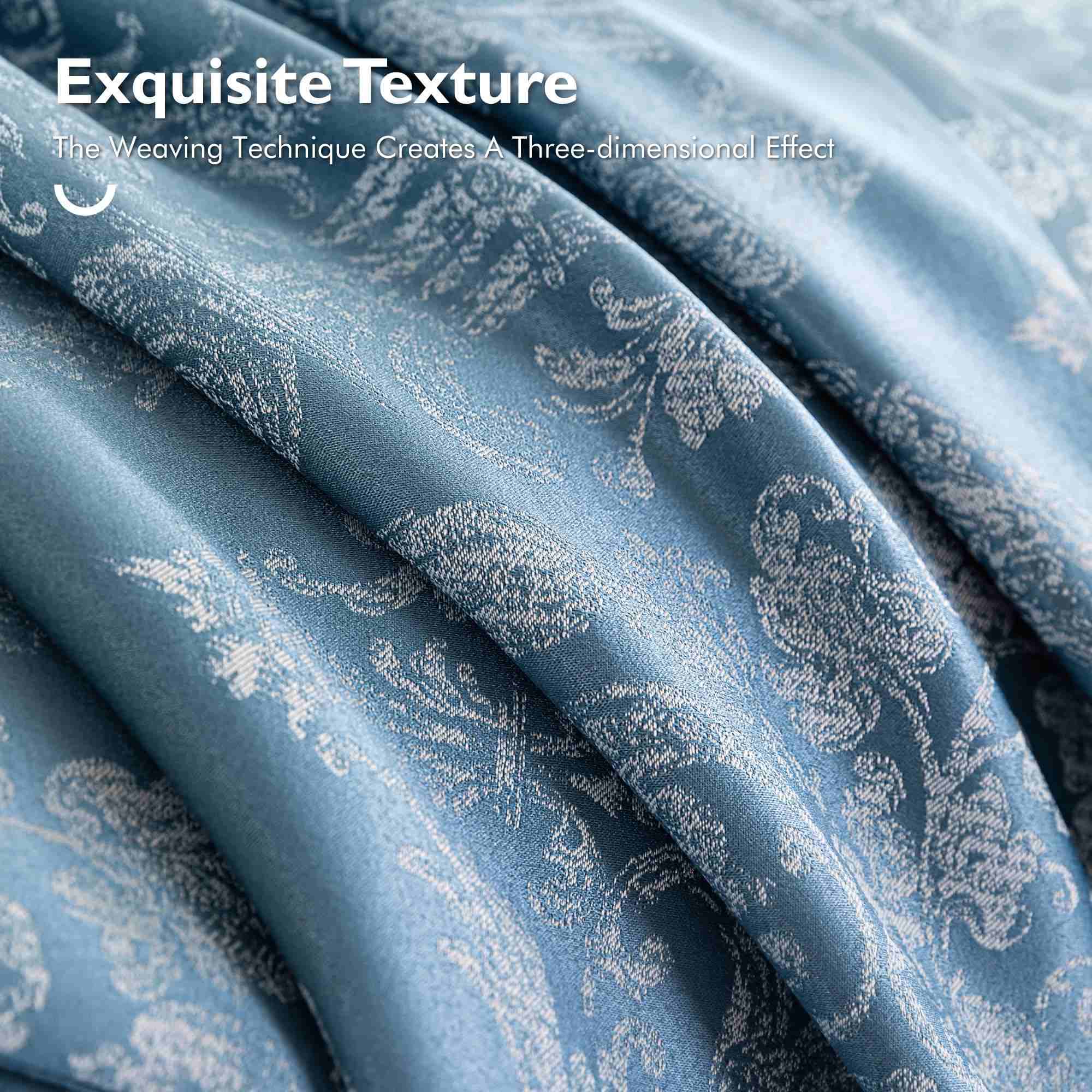 Satin Jacquard Comforter Set – Elegant Woven Design