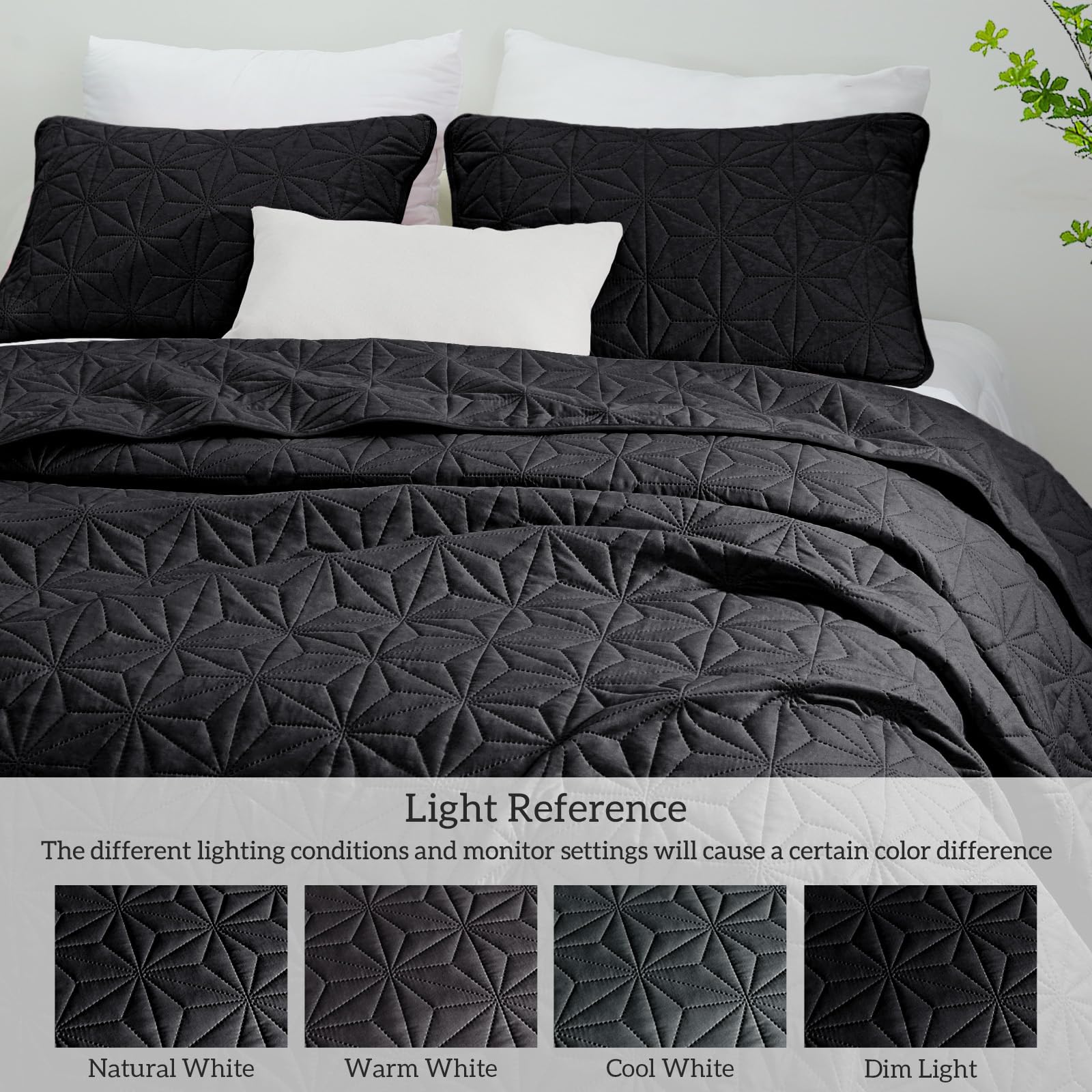 Modern Geometric Ultrasonic Bedspread Set – Lightweight Microfiber Coverlet