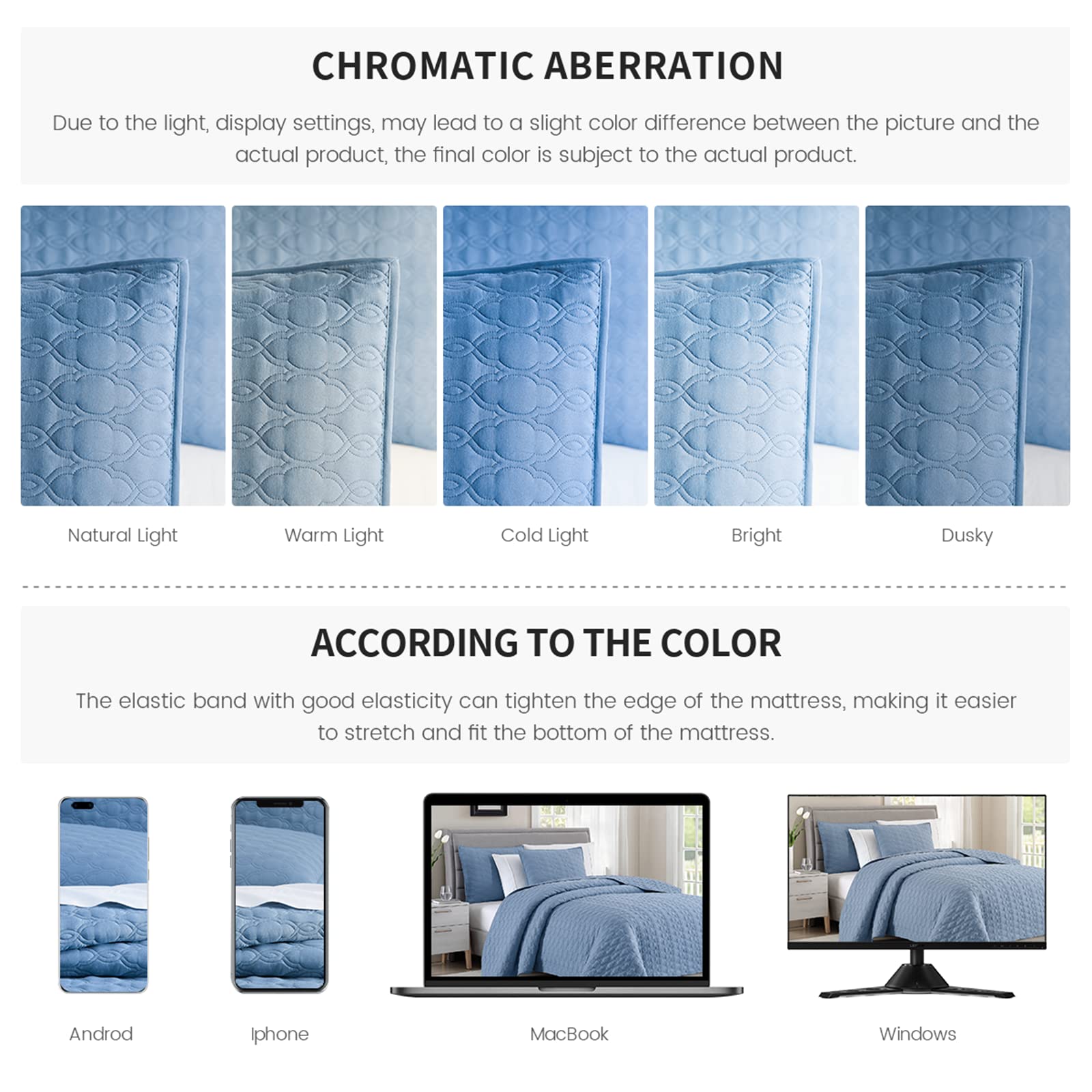 Microfiber Quilted Bedspread Set – Solid Color Geometric Stitch 3-Piece Collection