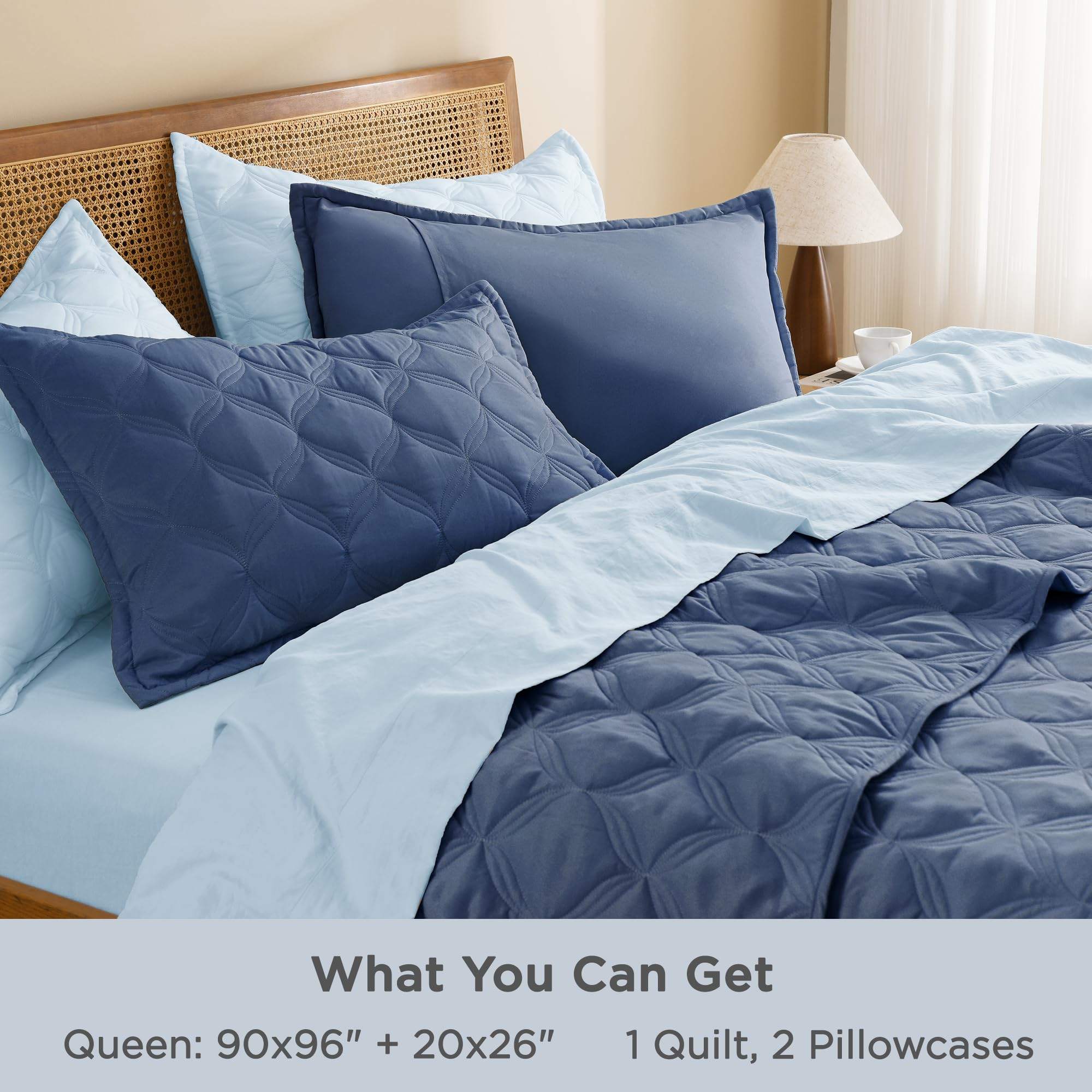 Diamond Quilted Bedspread Set – Classic Stitching & Lightweight Comfort