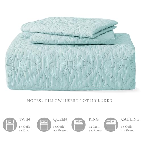 Floral Ultrasonic Quilted Bedspread Set – Lightweight, Soft & Elegant
