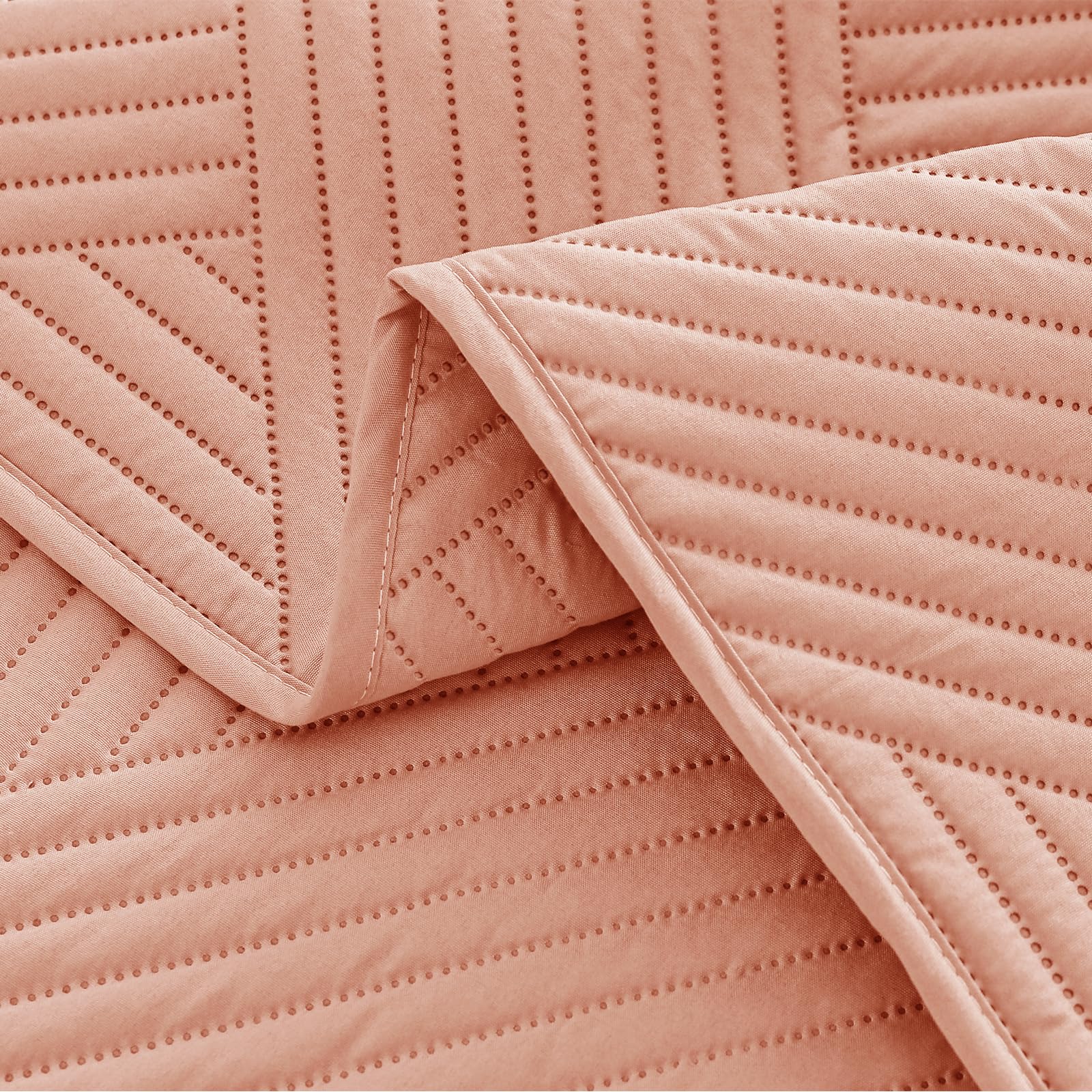 Modern Geometric Ultrasonic Bedspread Set – Lightweight Microfiber Coverlet