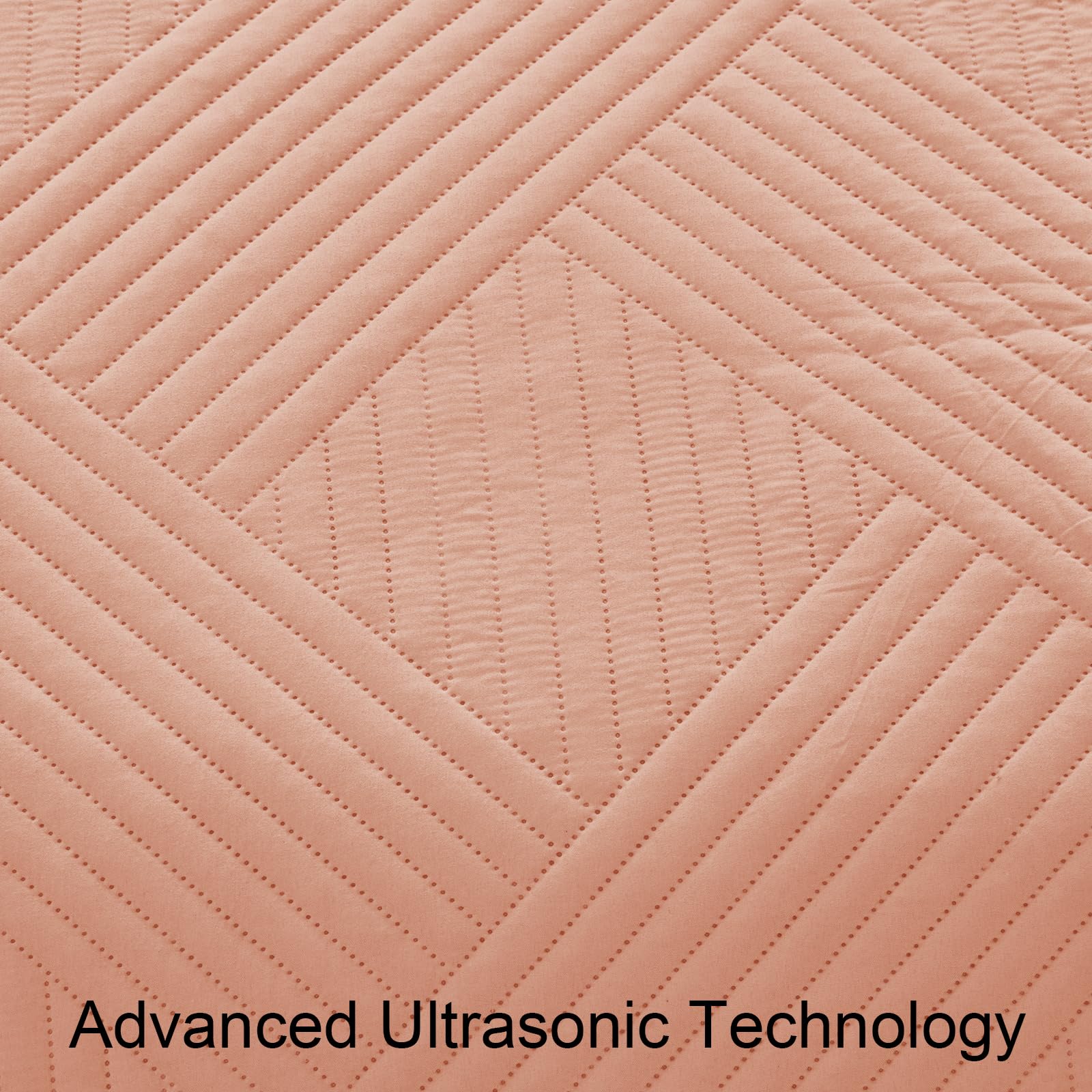 Modern Geometric Ultrasonic Bedspread Set – Lightweight Microfiber Coverlet