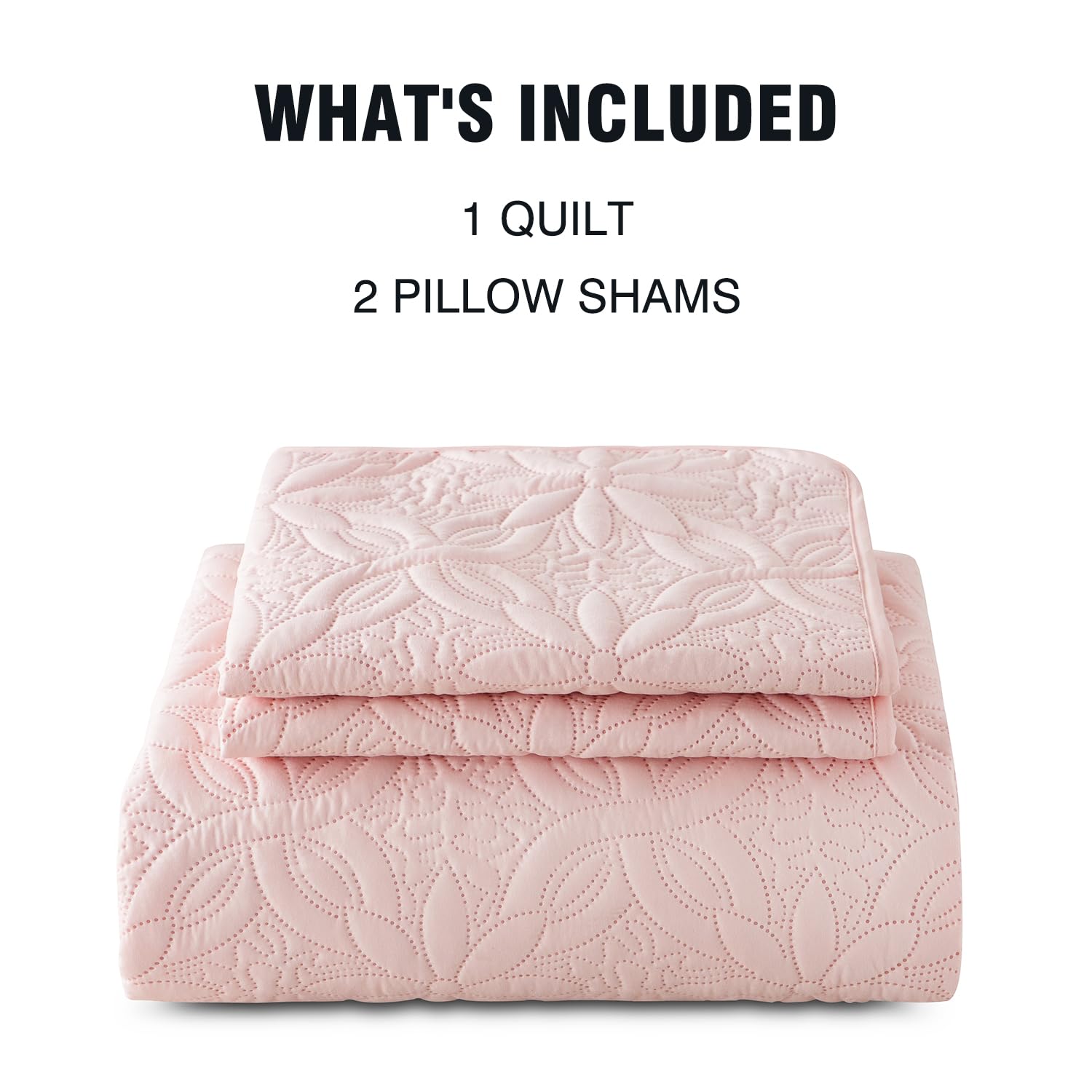 Floral Ultrasonic Quilted Bedspread Set – Soft, Lightweight & All-Season Comfort