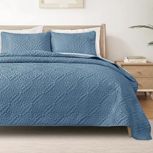 Floral Ultrasonic Quilted Bedspread Set – Lightweight, Soft & Elegant