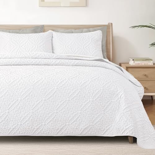 Floral Ultrasonic Quilted Bedspread Set – Lightweight, Soft & Elegant