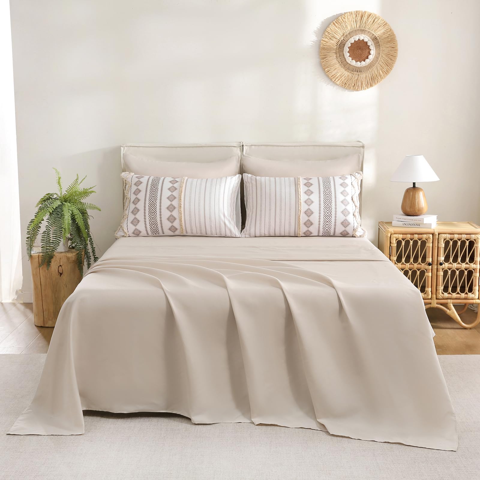 Aztec Western Tufted Comforter Set – Bohemian Farmhouse Style 3-Piece Bedding Collection