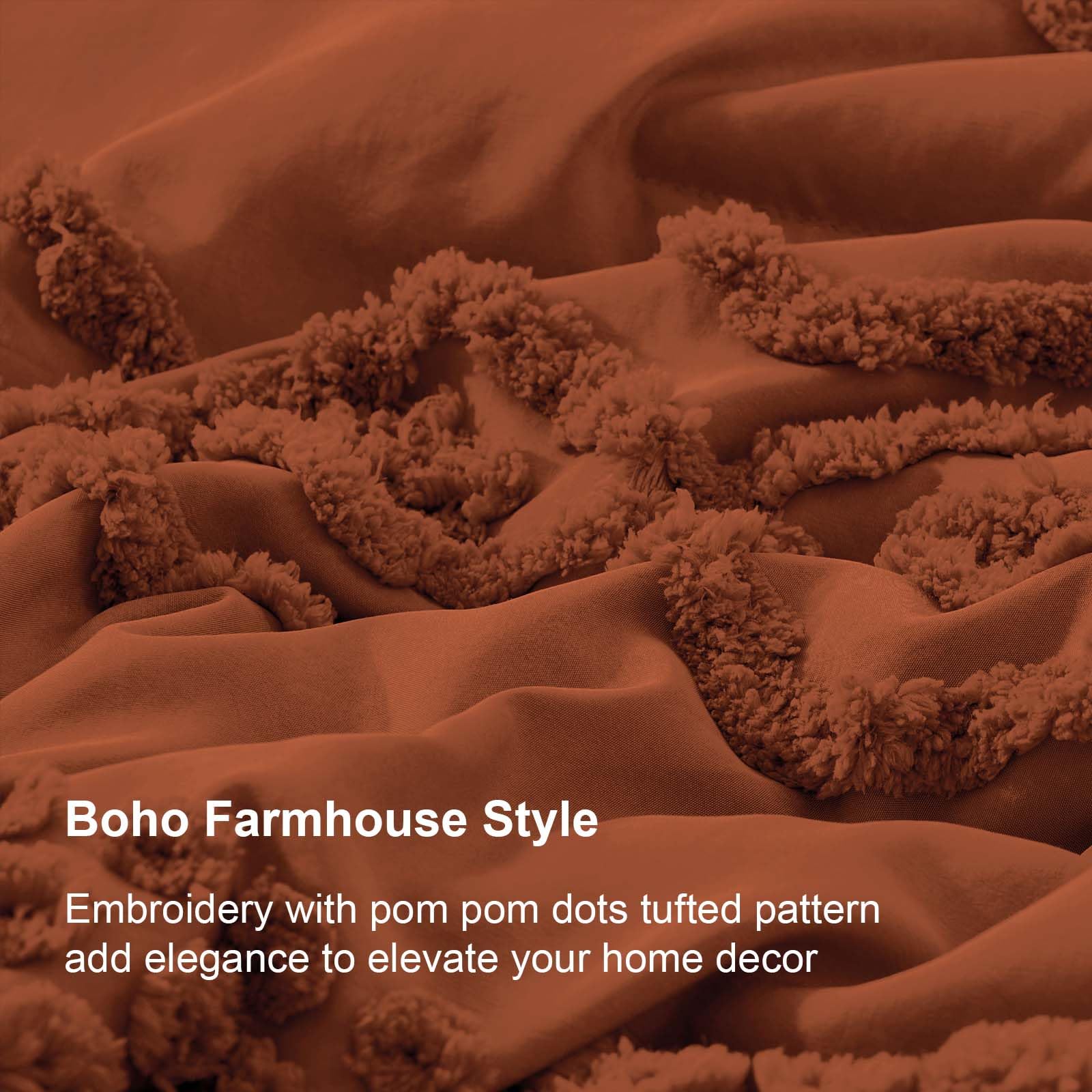 Geometric Tufted Comforter Set – Bohemian Style 3-Piece Bedding Collection