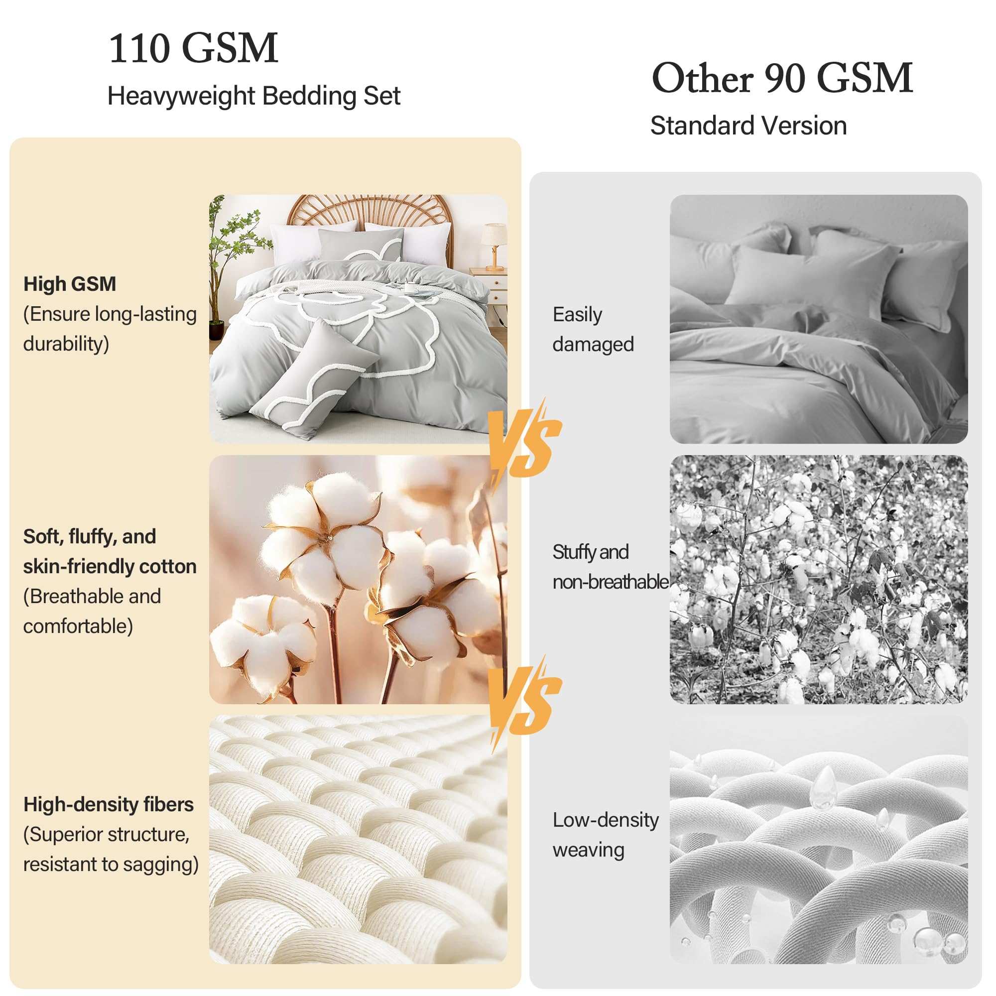 Bow Tufted Comforter Set – 3D Tufted Design Microfiber 3-Piece Bedding Collection