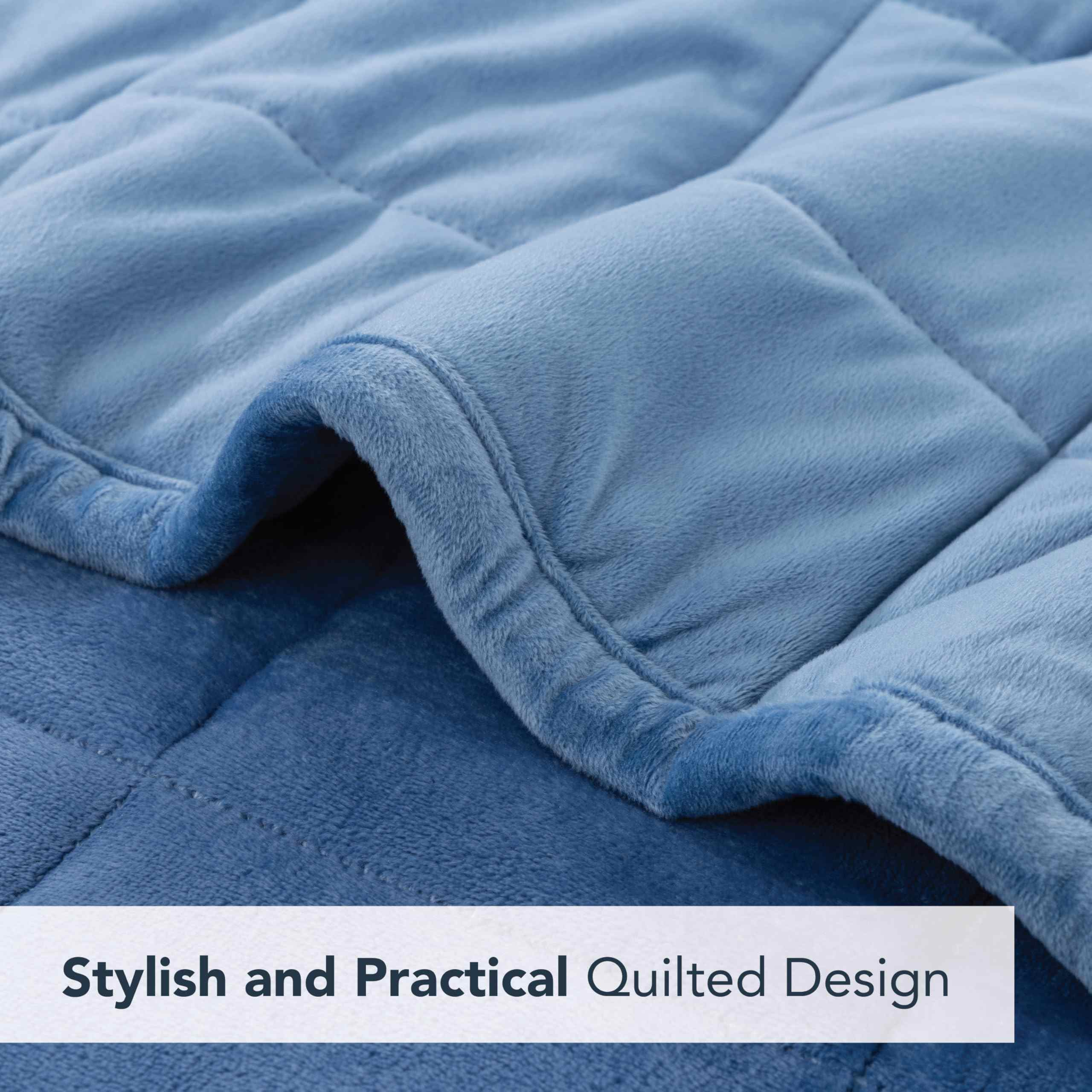 Ultra-Soft Reversible Fleece Quilted Blanket – Lightweight All-Season Throw