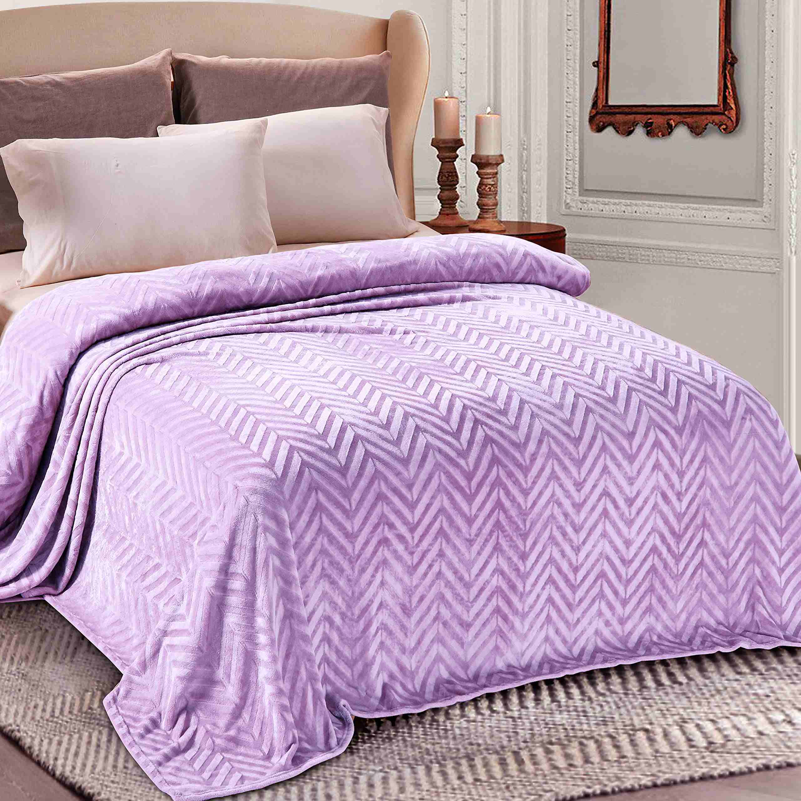 Ultra-Soft Flannel Fleece Blanket – Plush All-Season Throw for Home & Travel