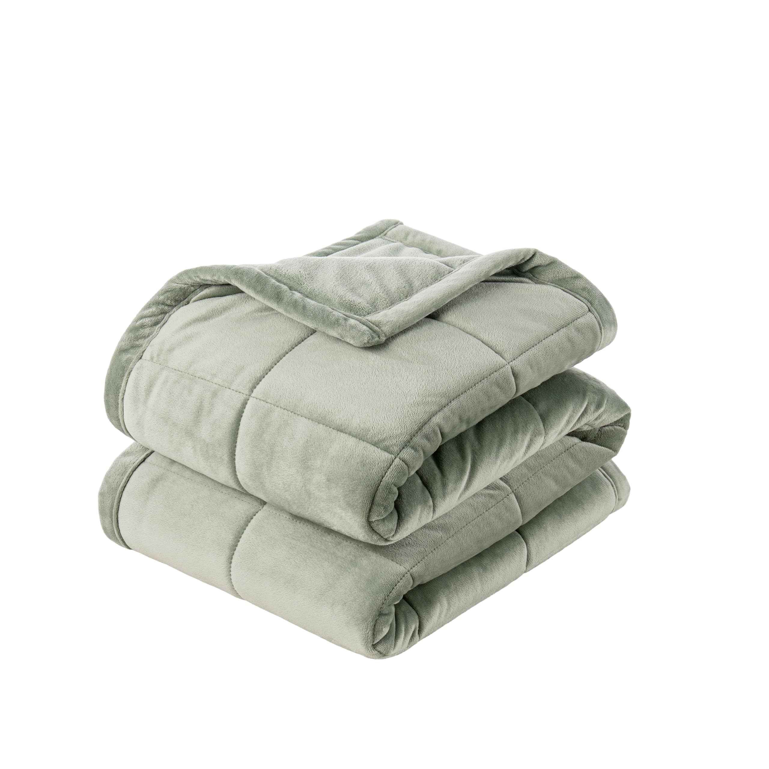Ultra-Soft Reversible Fleece Quilted Blanket – Lightweight All-Season Throw
