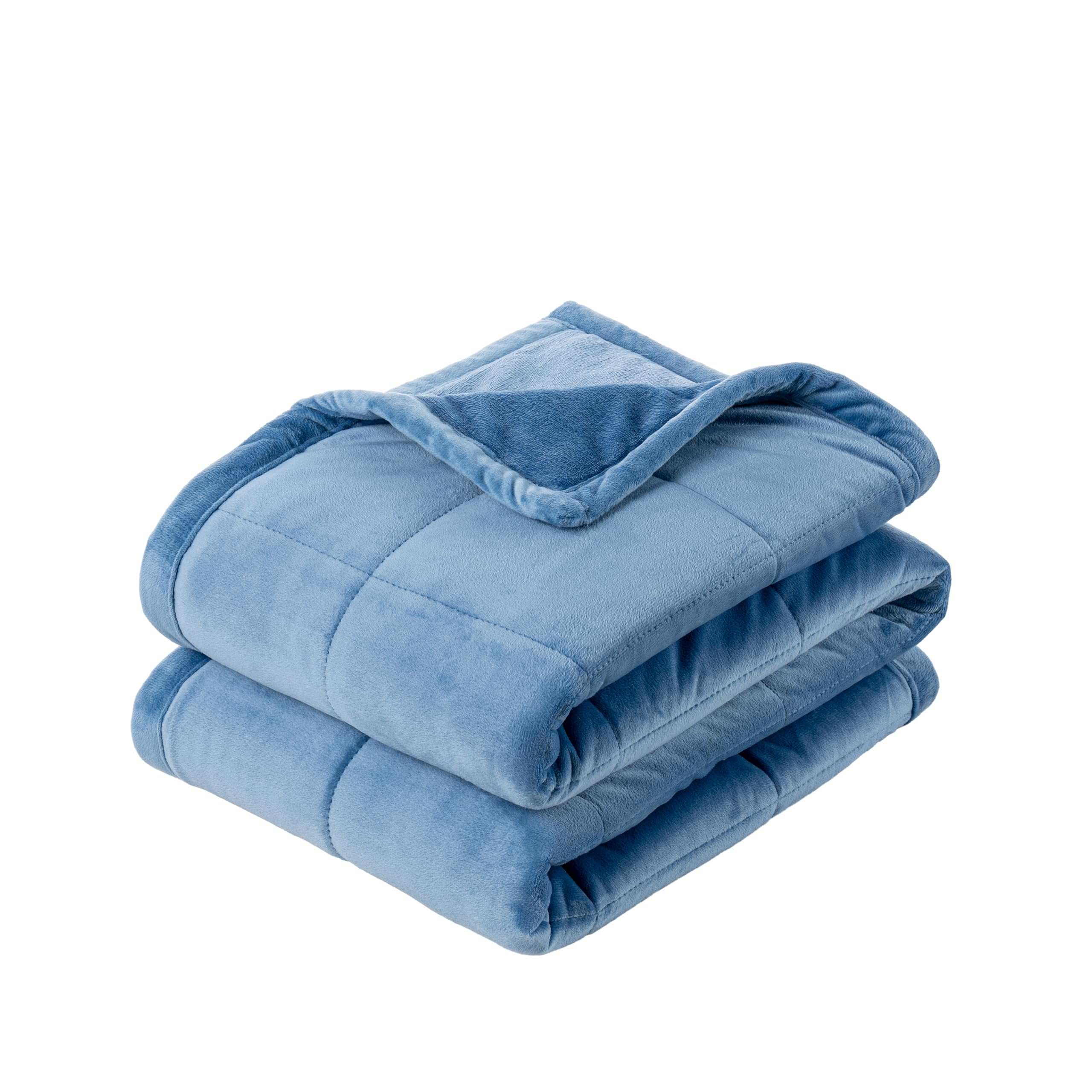 Ultra-Soft Reversible Fleece Quilted Blanket – Lightweight All-Season Throw